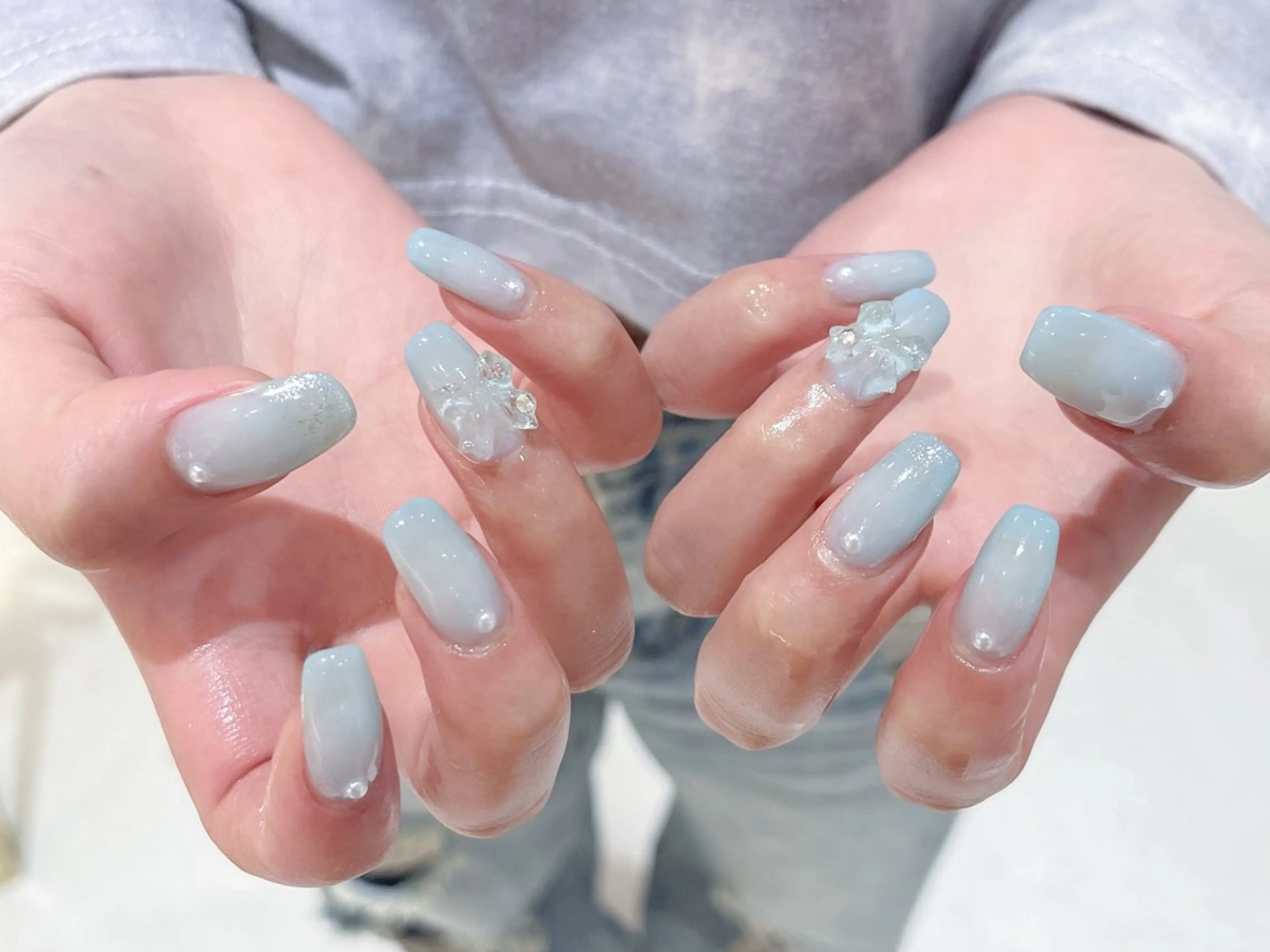 ネイル 韓国ネイル マグネットネイル ニュアンスネイル オフィスネイル ワンカラーネイル MAO / 香椎/美フォルムのネイルデザイン