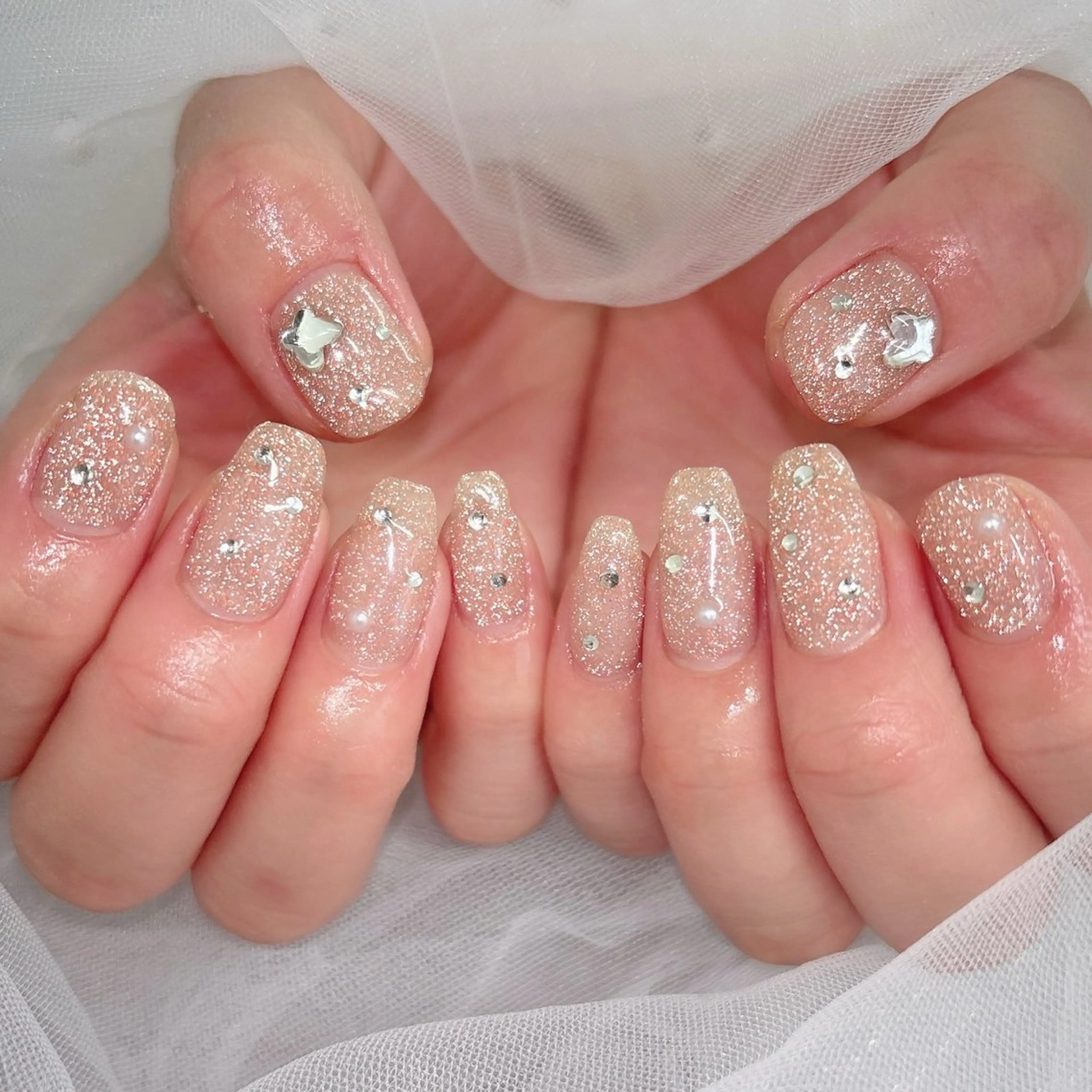 ネイル ストーンネイル ワンホンネイル ハンドネイル ハンドケア 心斎橋Salon Epokkuのネイルデザイン