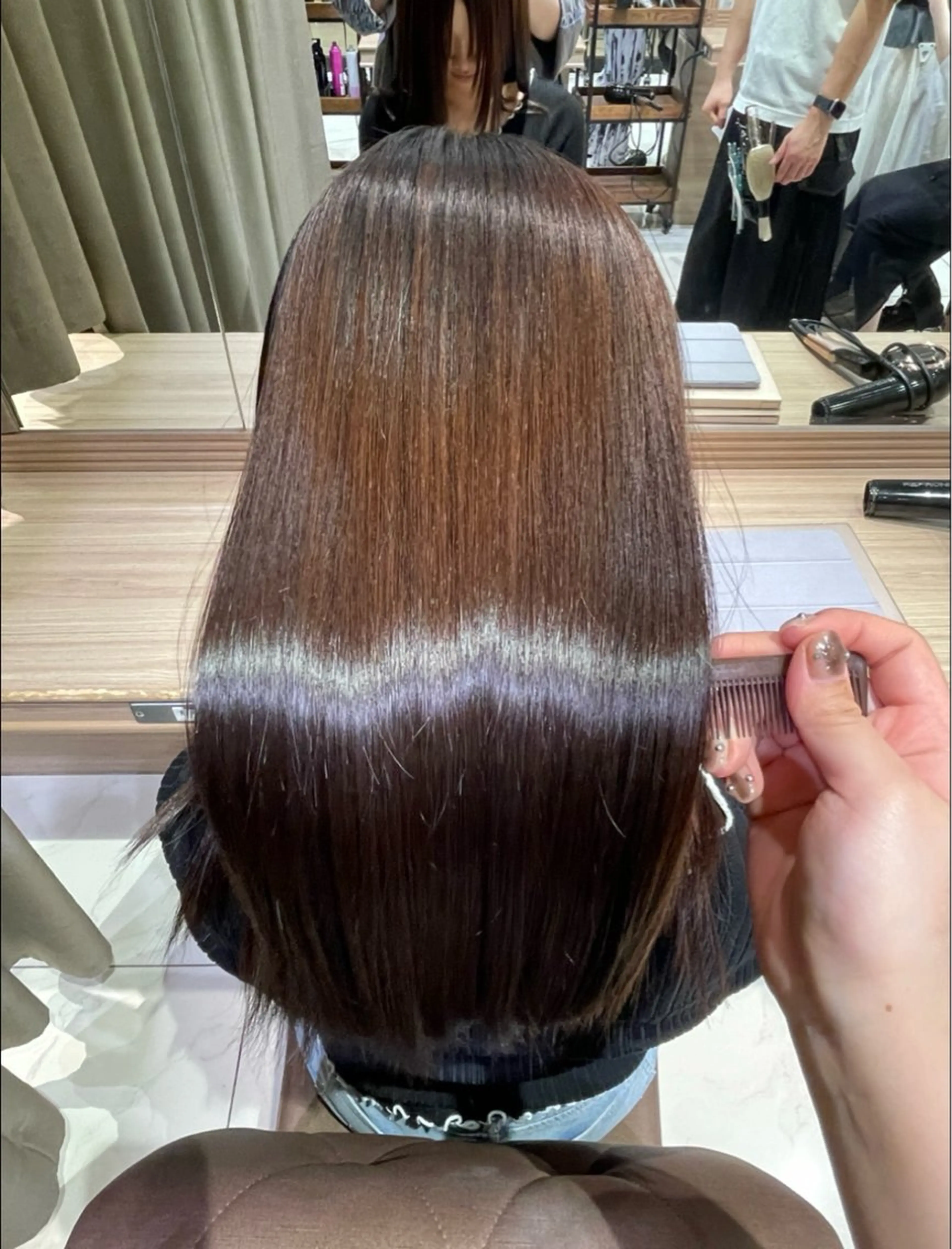 セミロング 縮毛矯正 華澄🌸カラーモデル 縮毛モデル募集中🌸のヘアスタイル