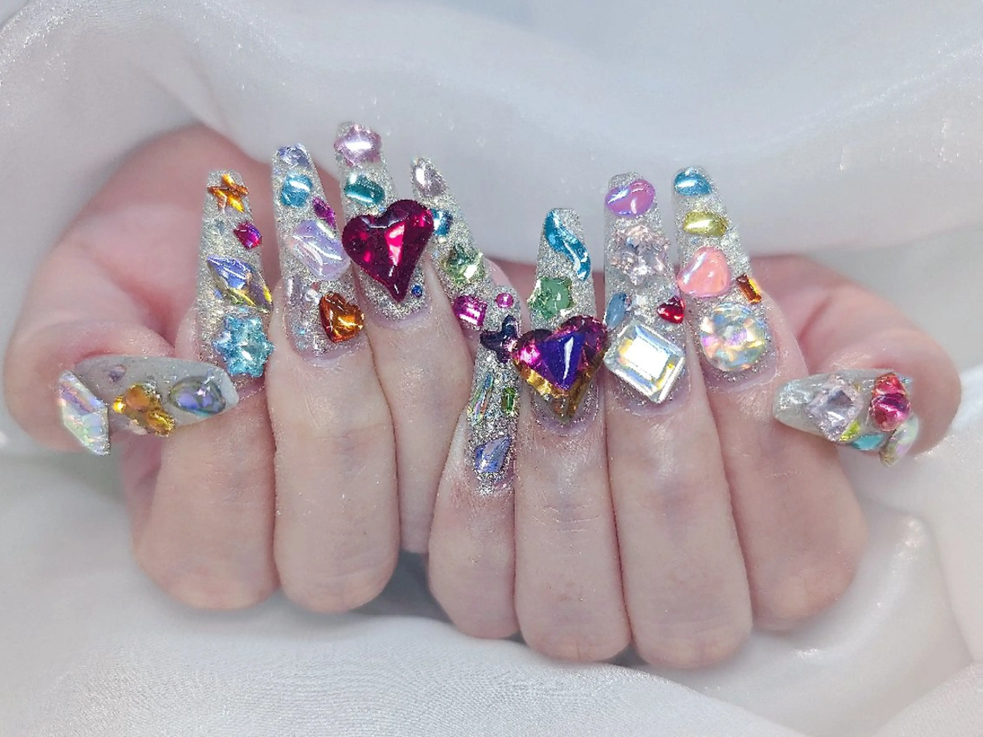 ネイル チークネイル 長さ出し フラッシュネイル フレンチネイル ジェルネイル Chouette Nailのネイルデザイン