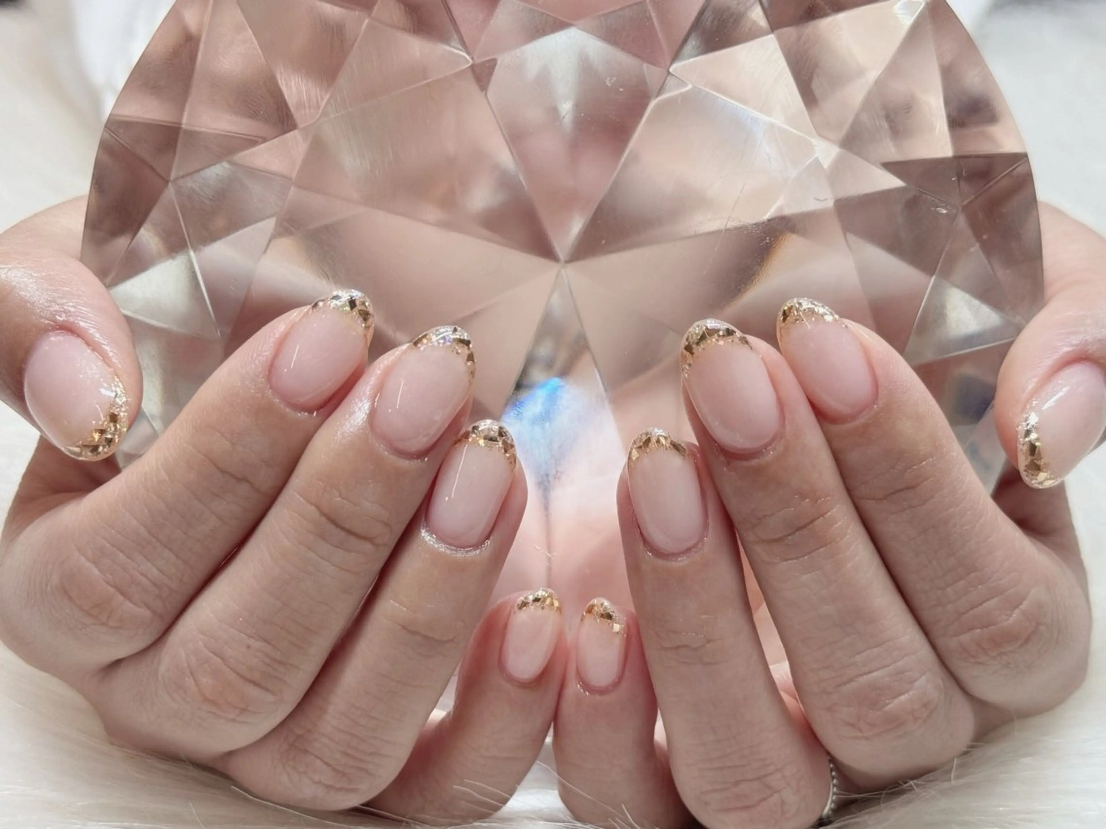 ネイル フレンチネイル ガラスフレンチ キラキラネイル Aliceネイル& マツエク3のマツエク・マツパデザイン