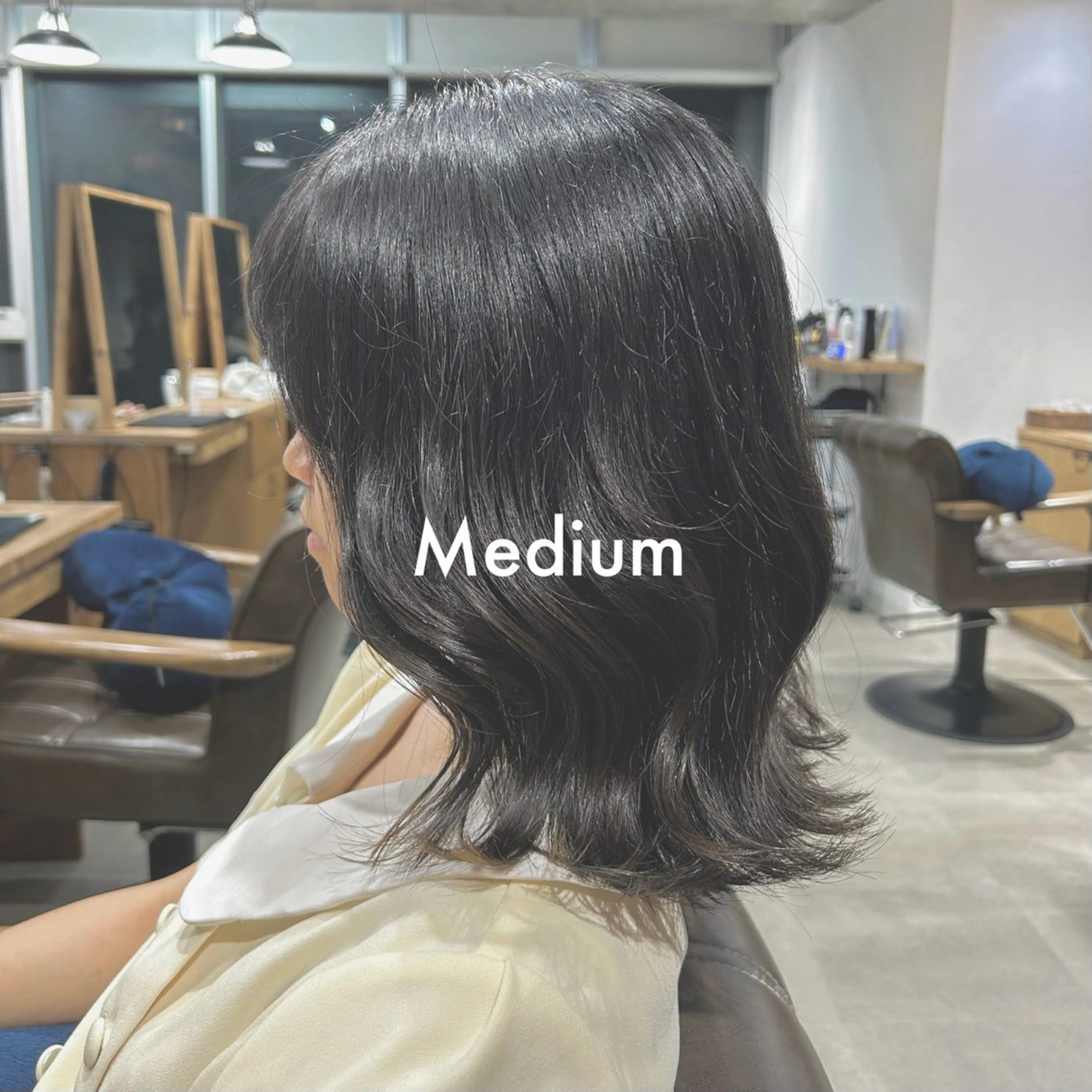 ミディアム カット ヘアカラー トリートメント Eri 🌿透明感・艶カラーのヘアスタイル