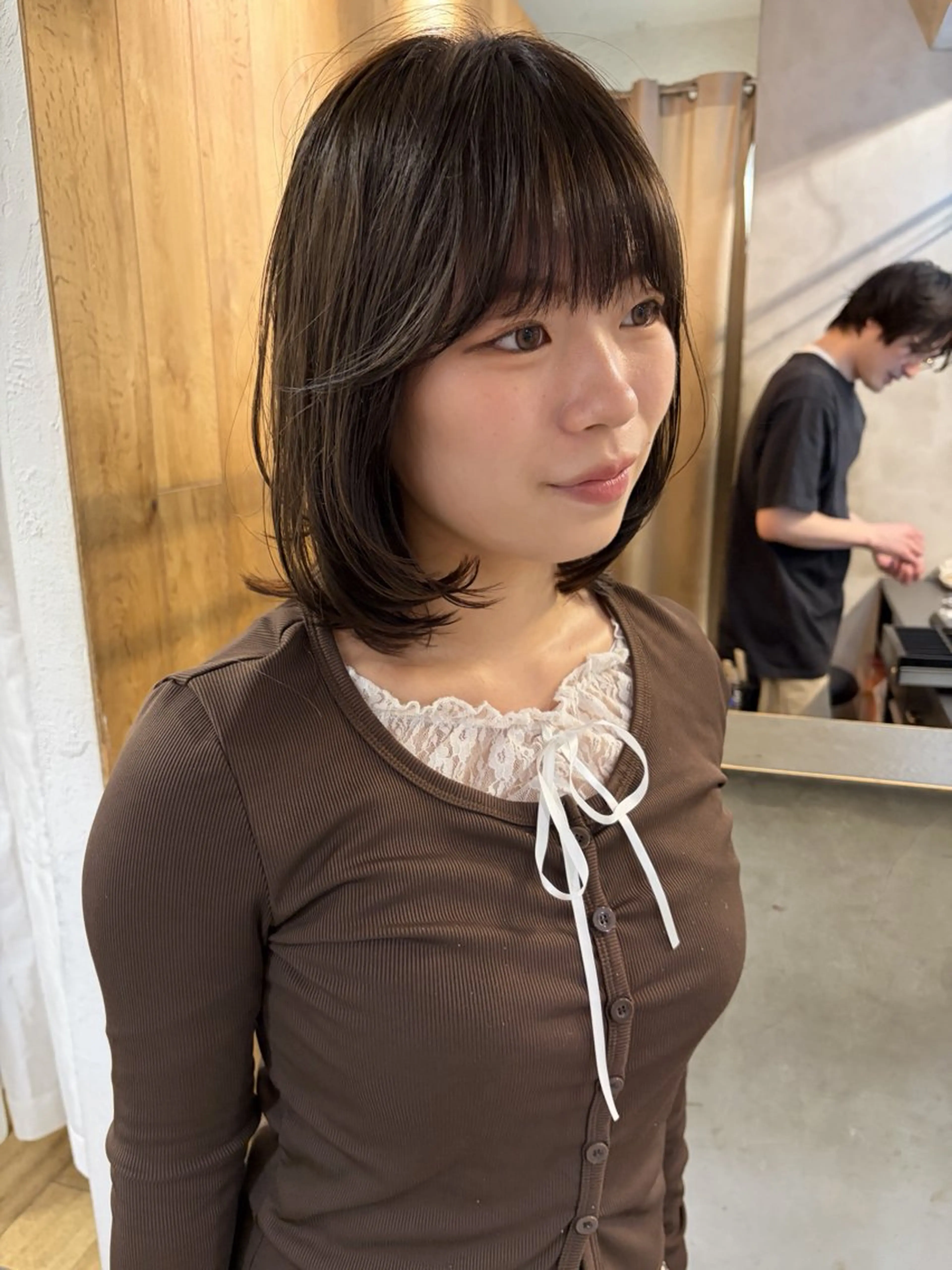 ミディアム カラー カット トリートメント ブリーチなしWカラー /赤み消し/トモキのヘアスタイル