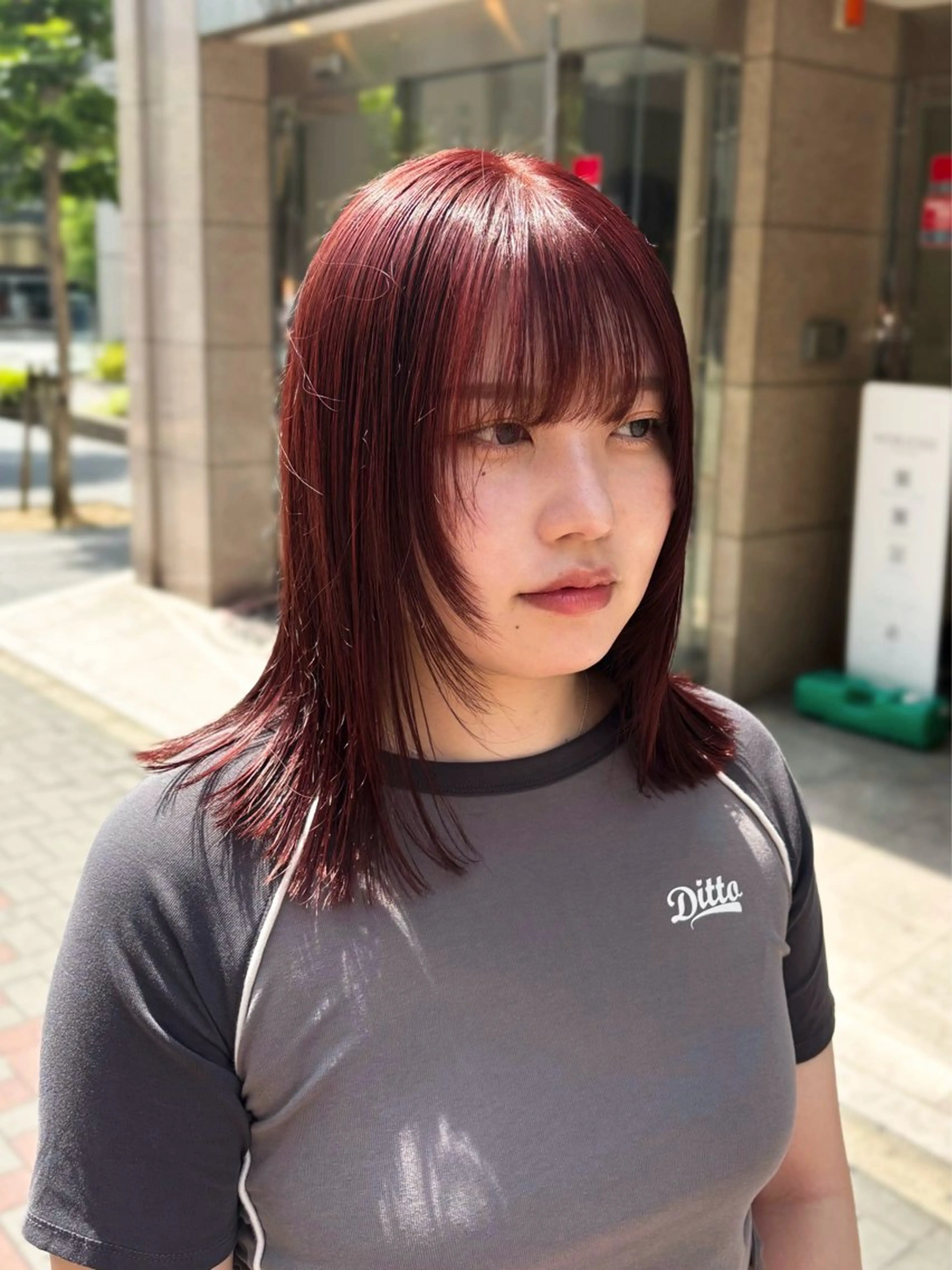 ミディアム カラー ヘアカラー トリートメント ハイトーン/ウルフ/ レイヤー/Asukaのヘアスタイル