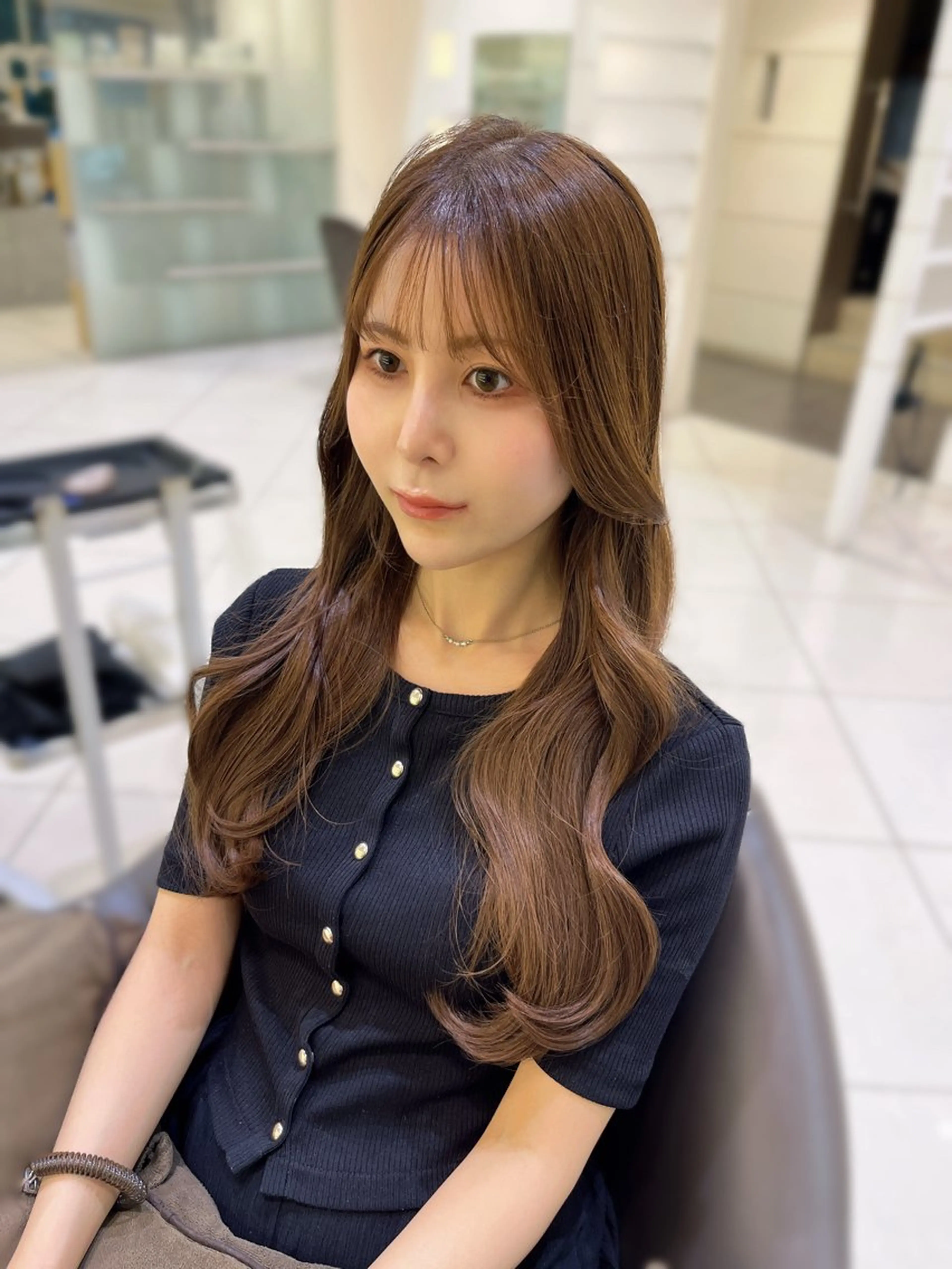 ロング カット ヘアカラー トリートメント 🫧オリーブカラー/ 酸性縮毛矯正銀座🫧のヘアスタイル