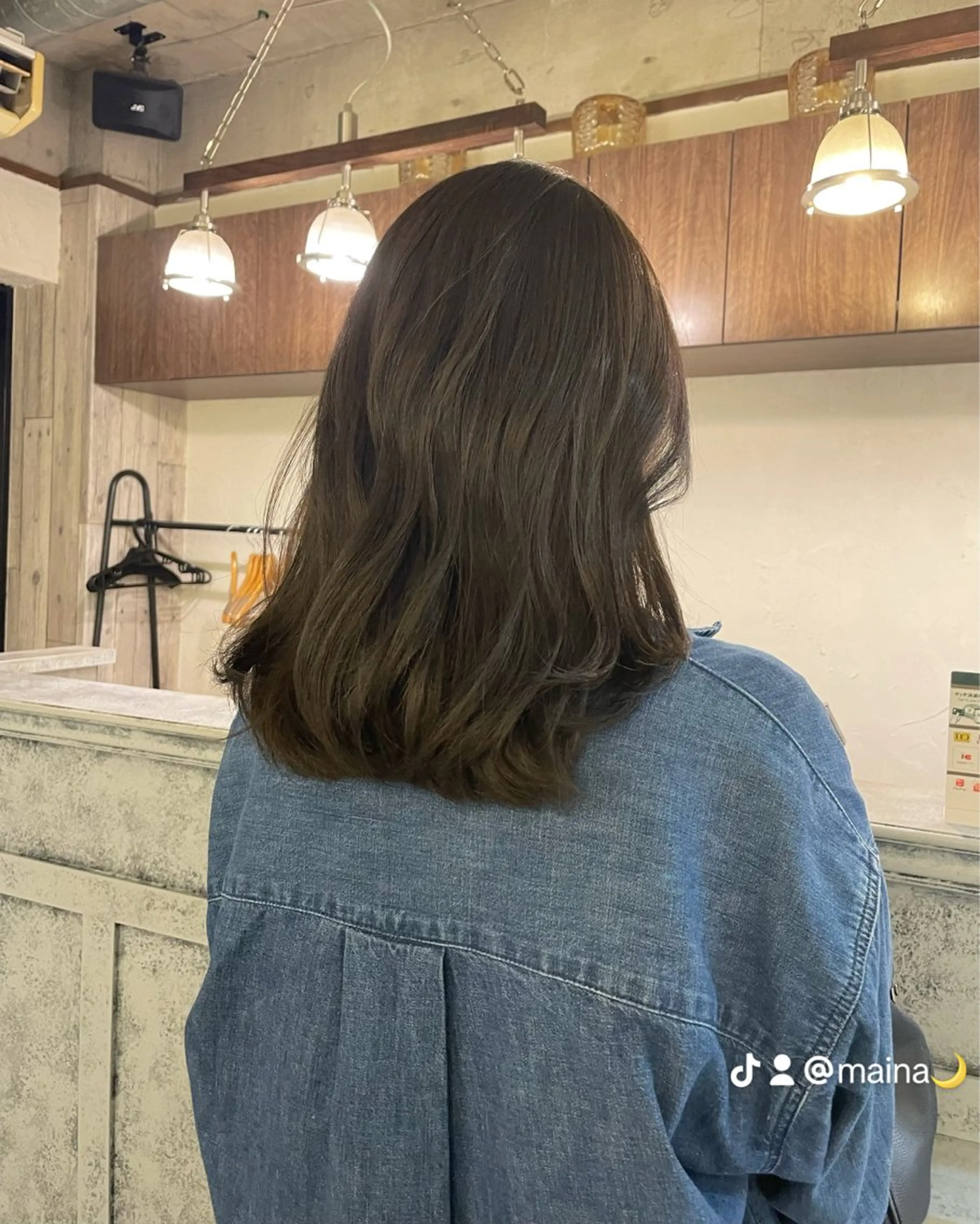 カラー ヘアカラー トリートメント maina/透明感 ベージュ/ブラウンのヘアスタイル