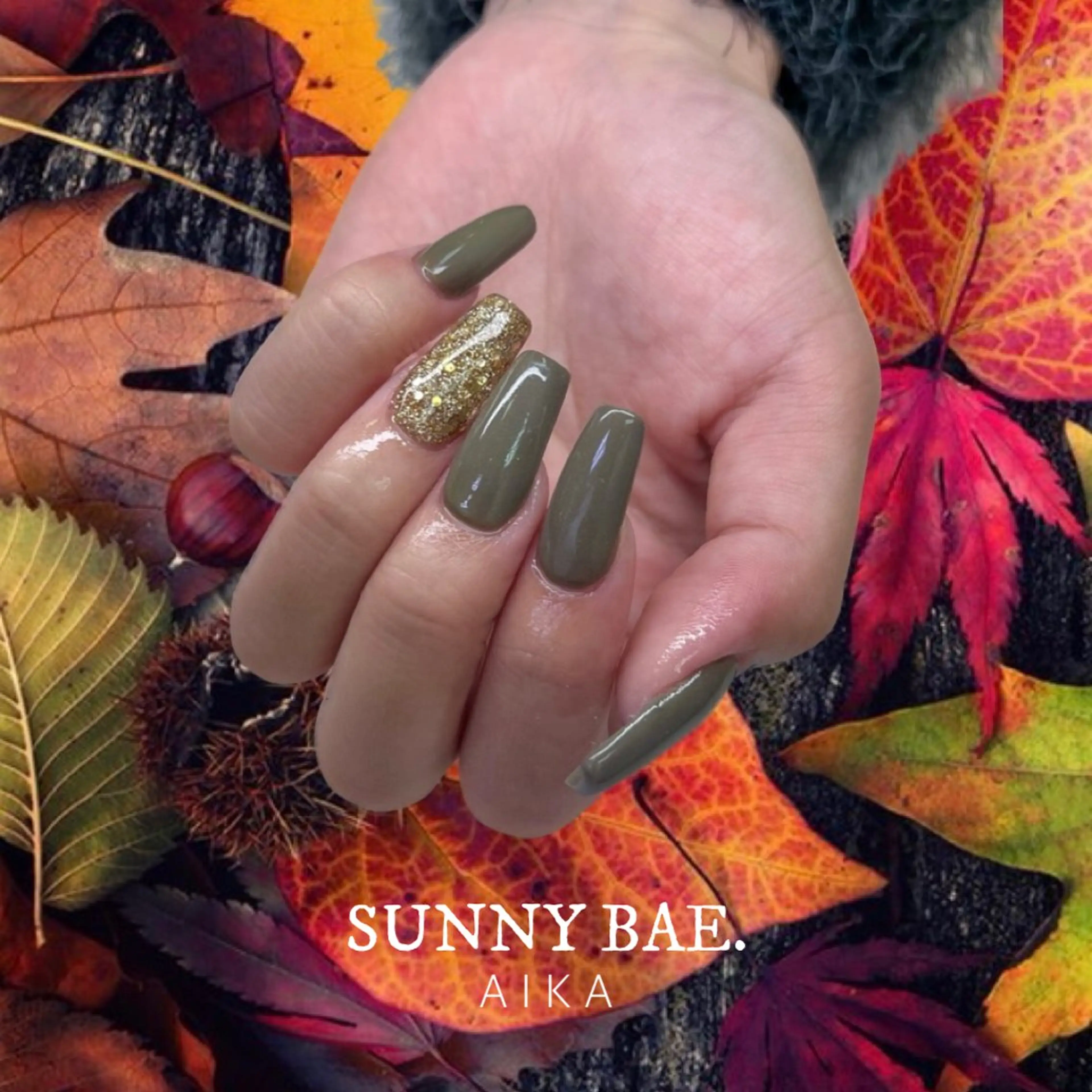 ネイル ジェルネイル キラキラネイル ロングネイル 持ち込み ワンカラーネイル Made By AIKAのネイルデザイン