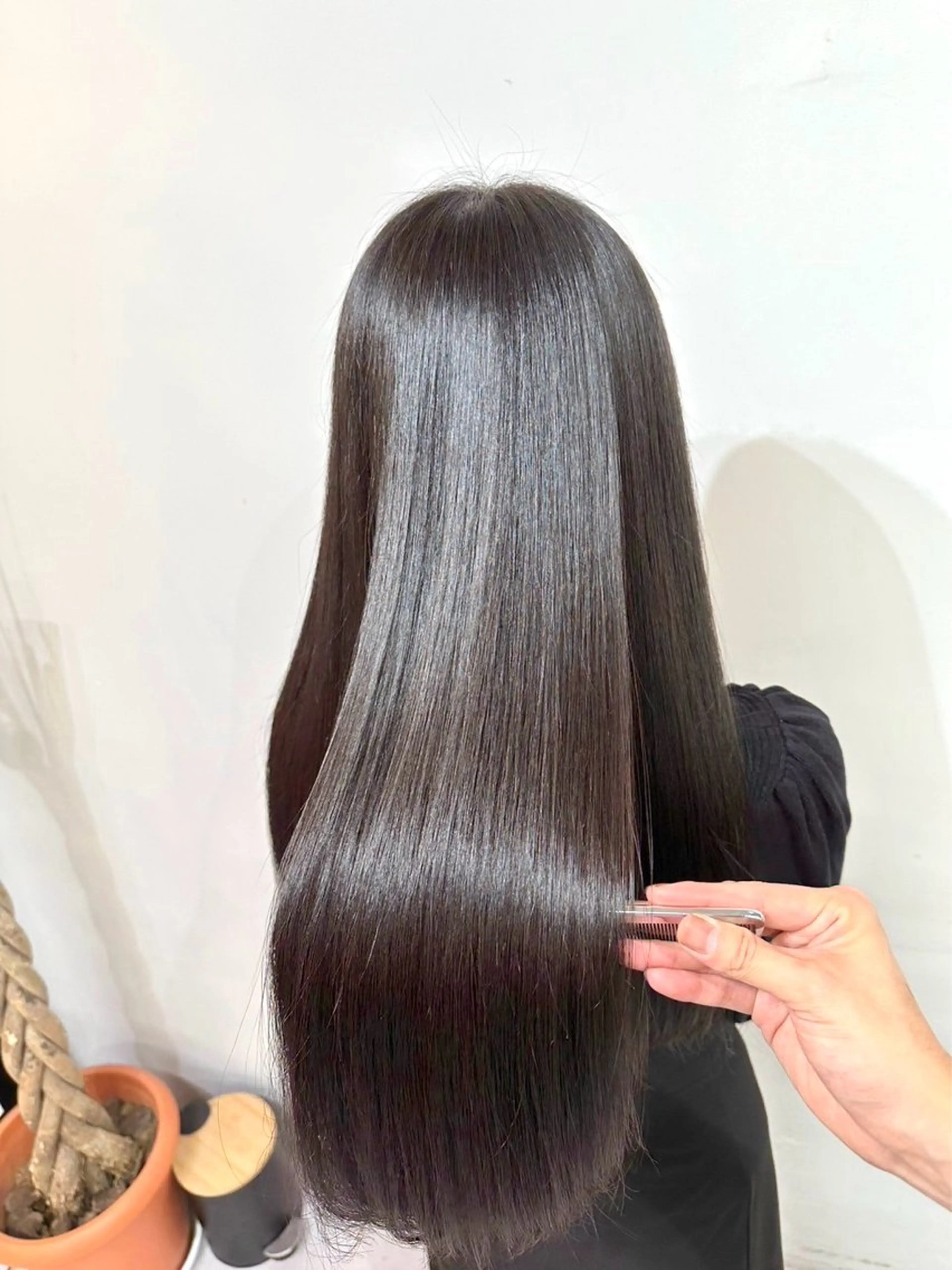 ロング カラー 髪質改善× ハイライト溝江のヘアスタイル