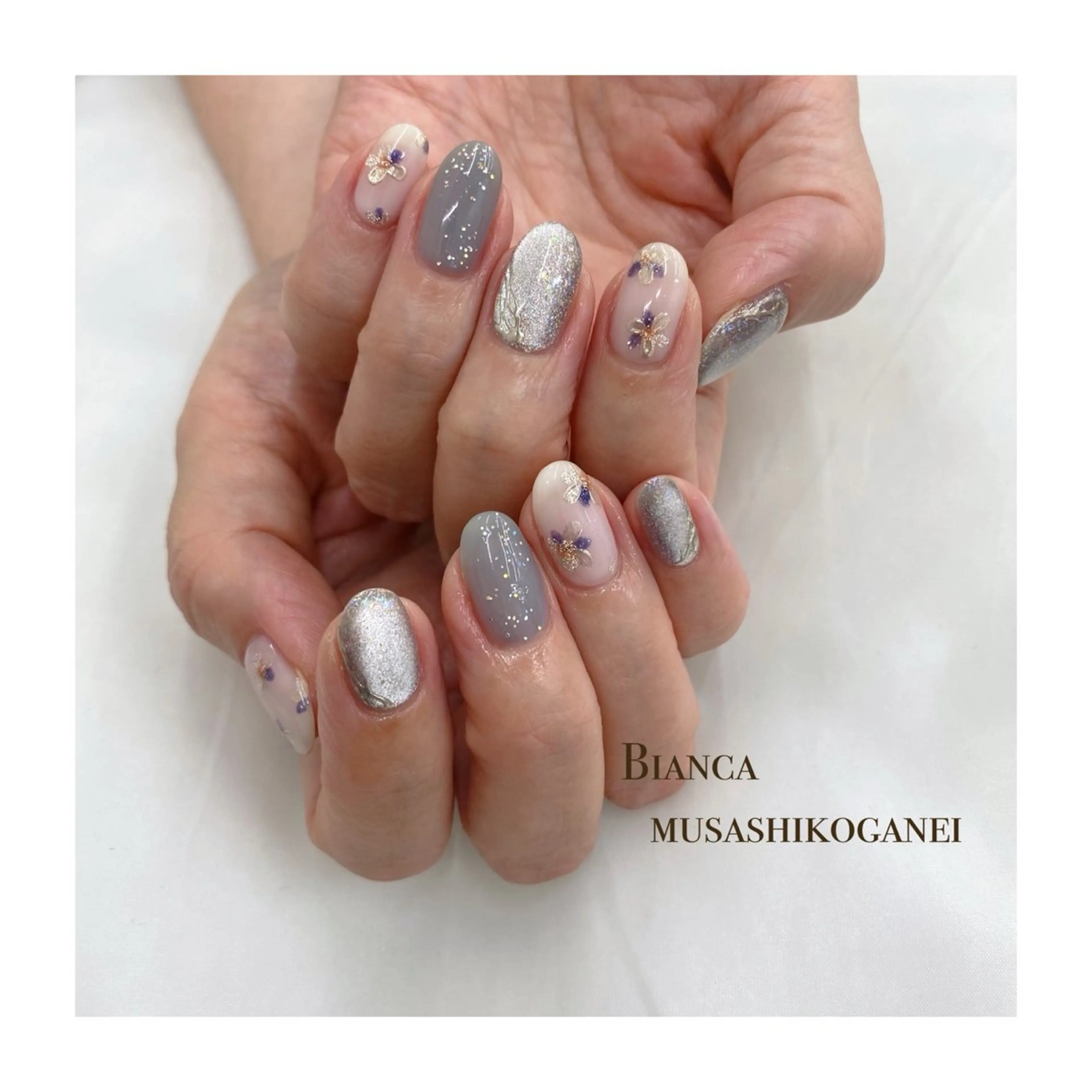 ネイル ハンドネイル Bianca 武蔵小金井　しぎはらのネイルデザイン