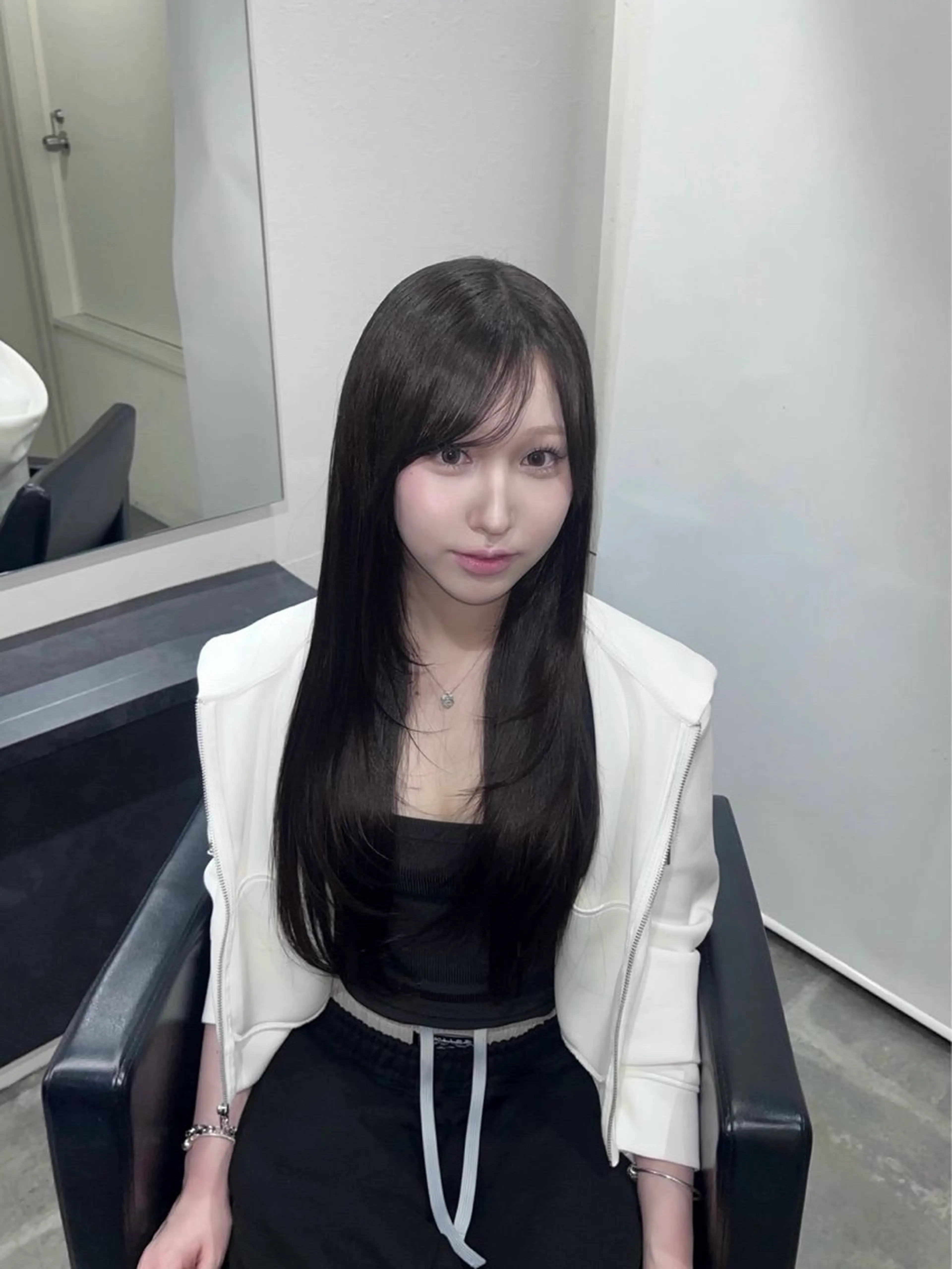 ロング 韓国風ヘア レイヤーカット ｈａｉｒ ｓｔｕｄｉｏ Ｚｅｎ　～ａｄｖａｎｃｅ～所属・🩶美髪矯正🩶 misakiのヘアスタイル