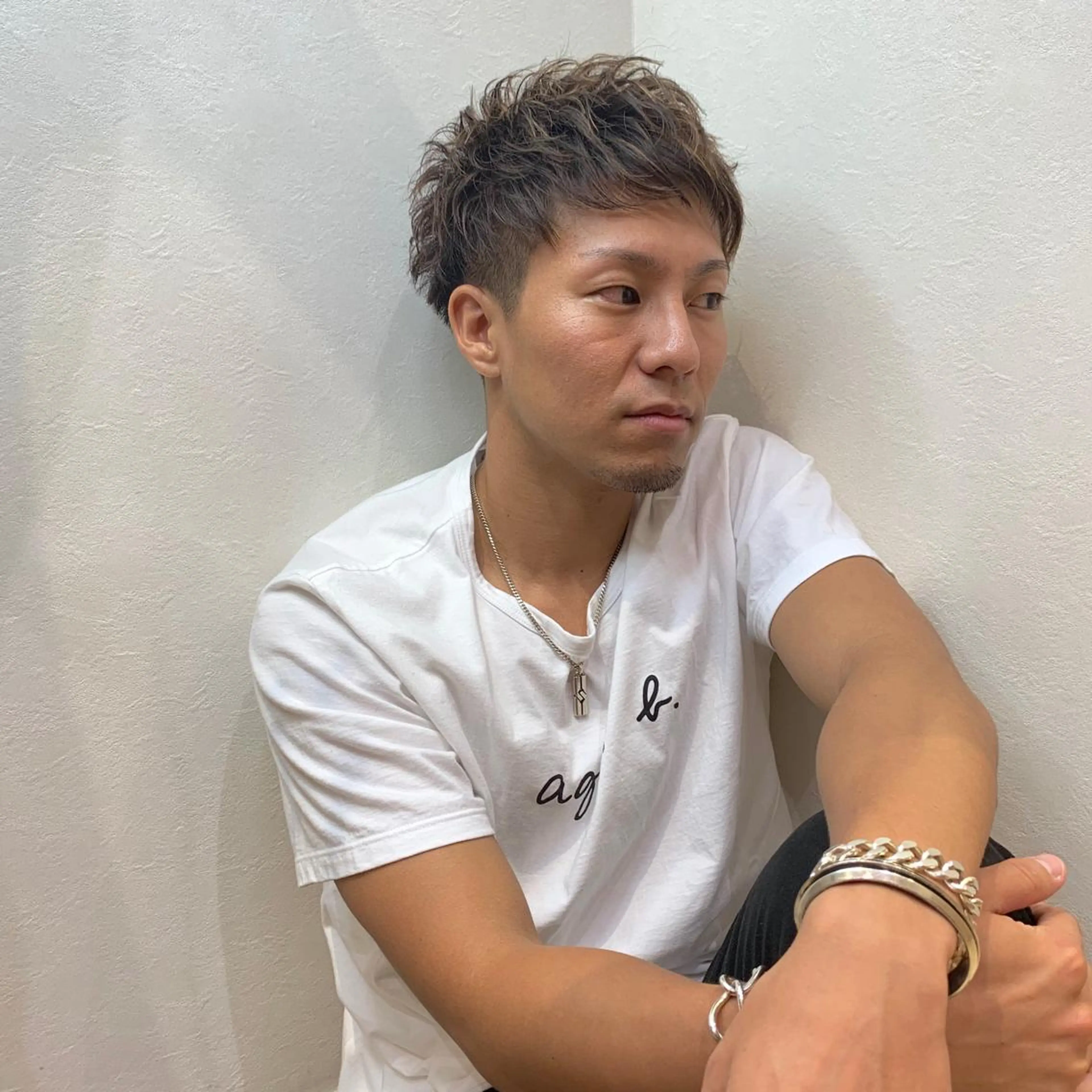 ショート カラー パーマ メンズ Vir by browのヘアスタイル