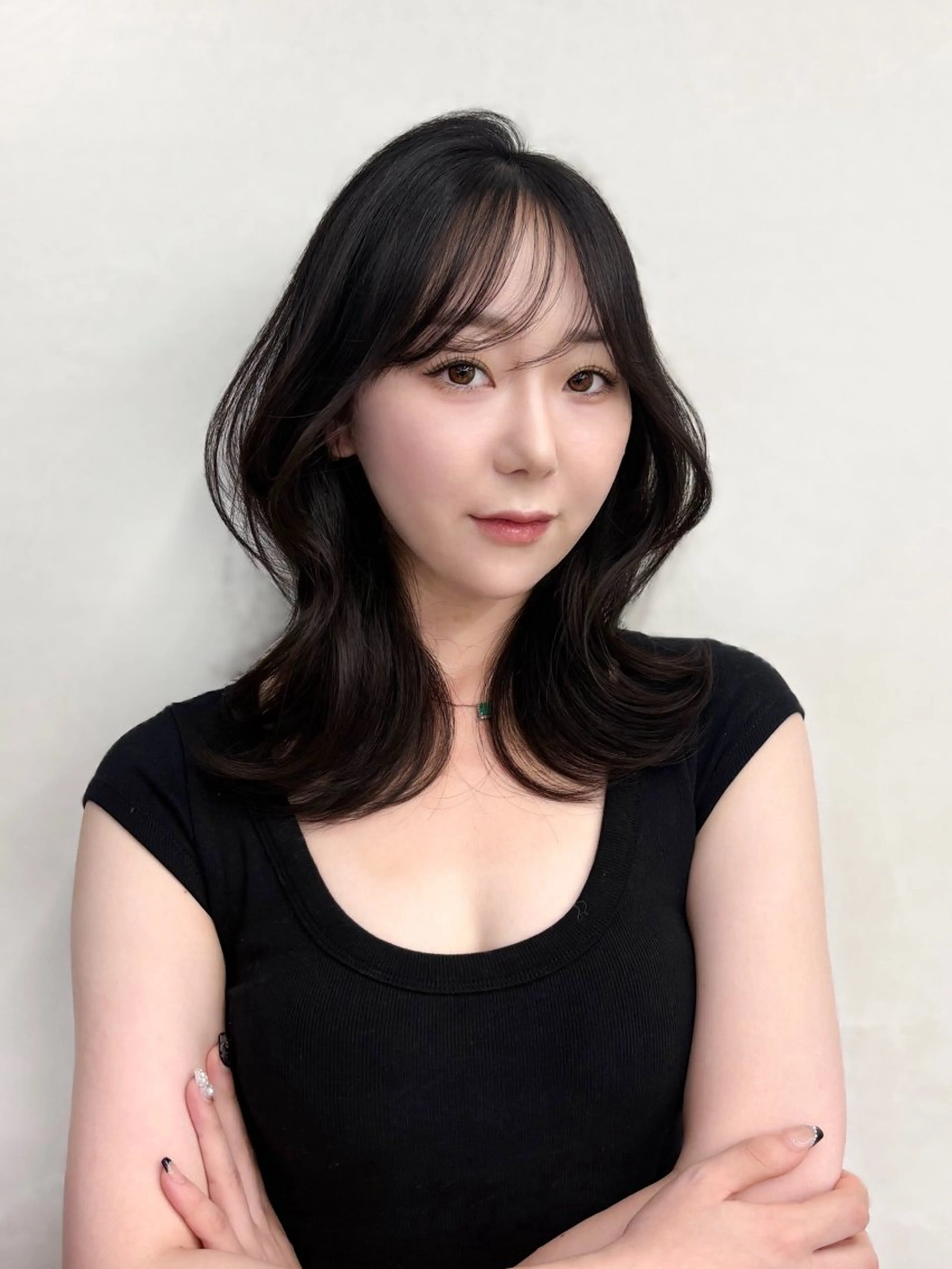 ミディアム 韓国風ヘア 似合わせカット 韓国ヘア🎀 もかのヘアスタイル