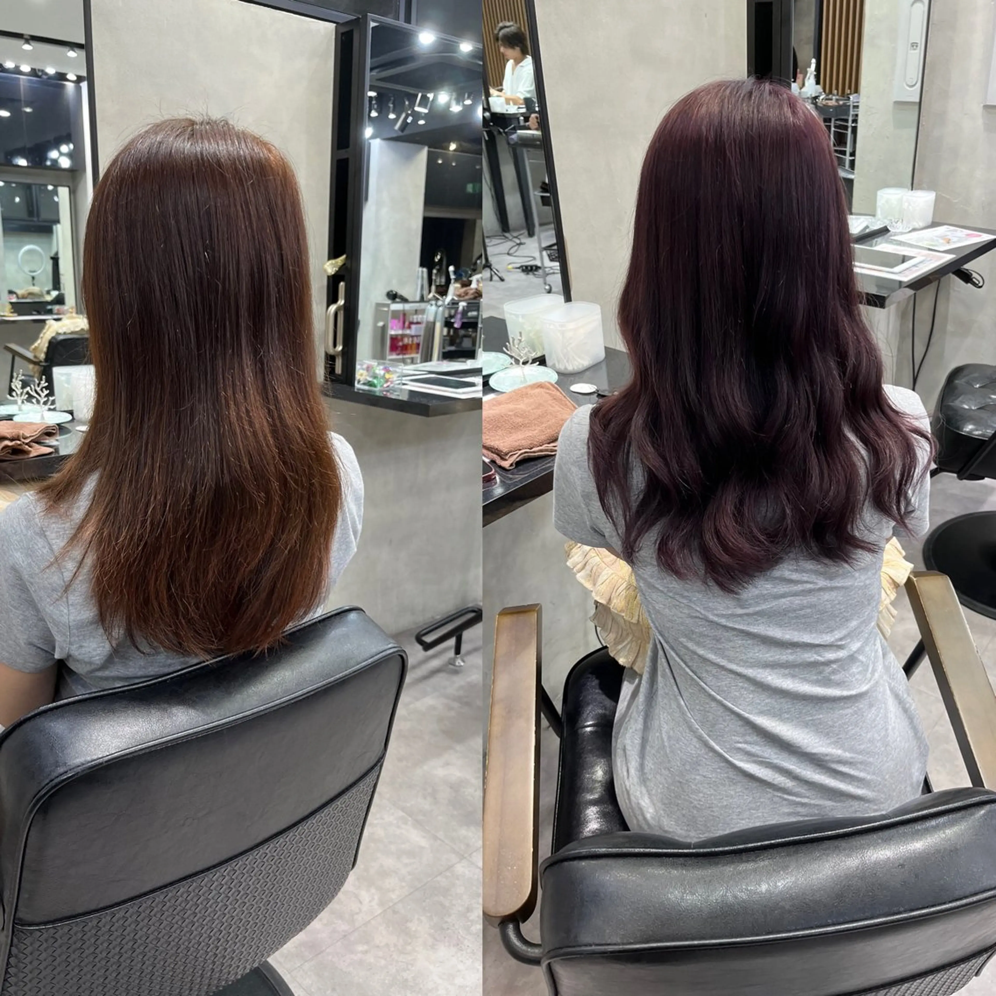 セミロング 濱川響太レディース カットモデルのヘアスタイル