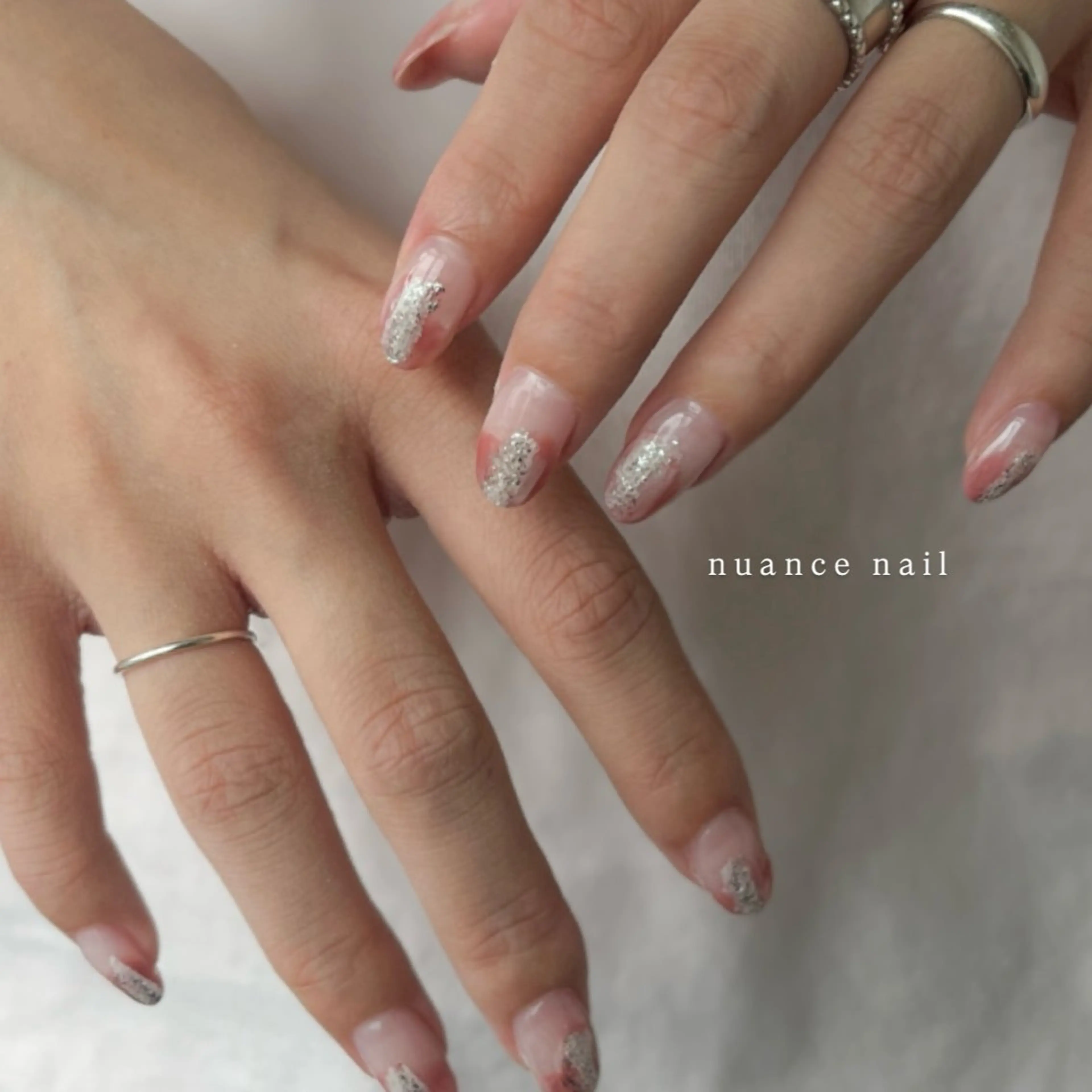 ネイル 水色 ピンク 赤色 mieux MAOのネイルデザイン