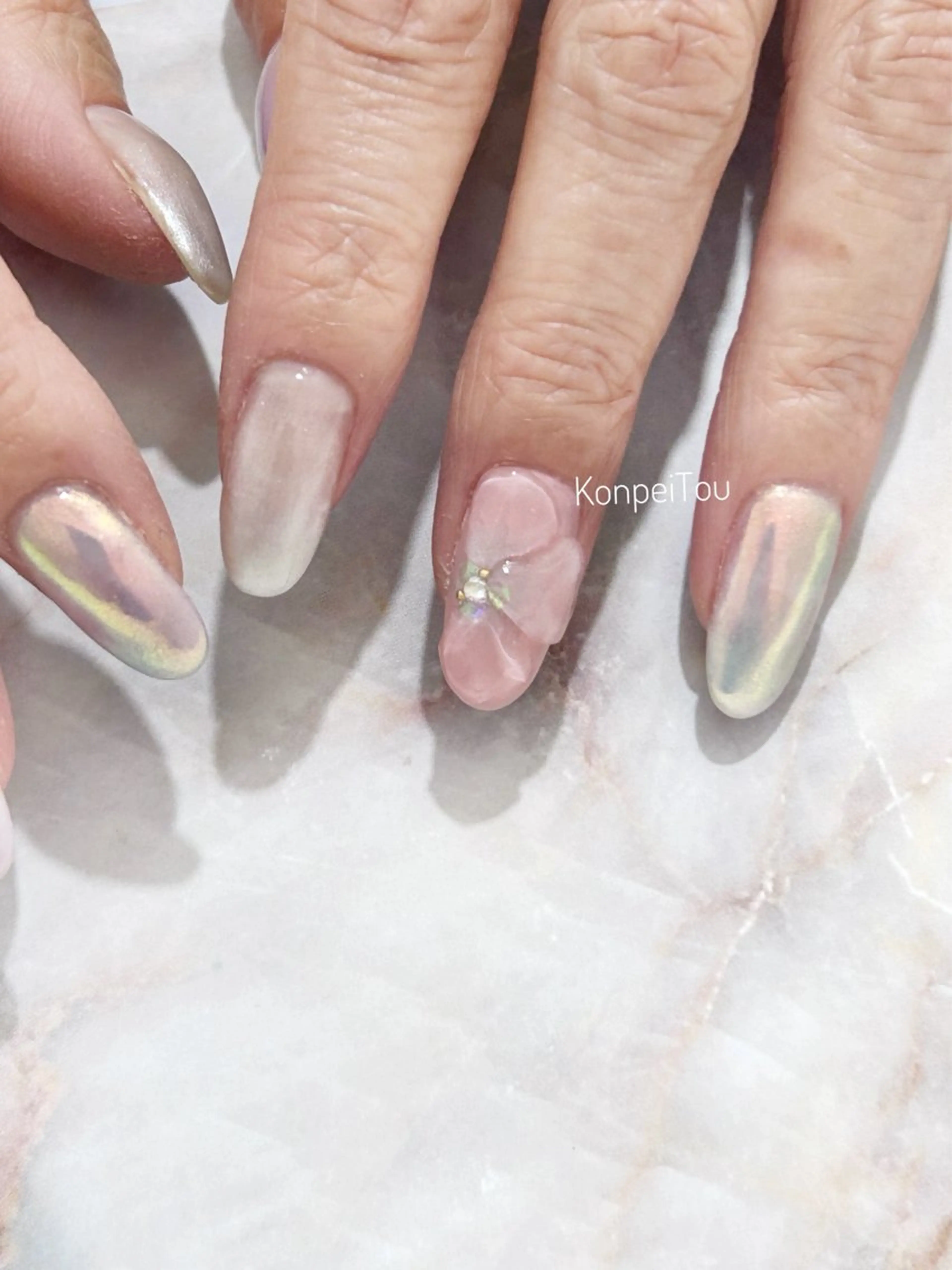 ネイル アートネイル ハンドネイル おうちのネイルサロン　konpeiTou〜こんぺいとう〜所属・おうちのネイルサロン KonpeiTouのネイルデザイン