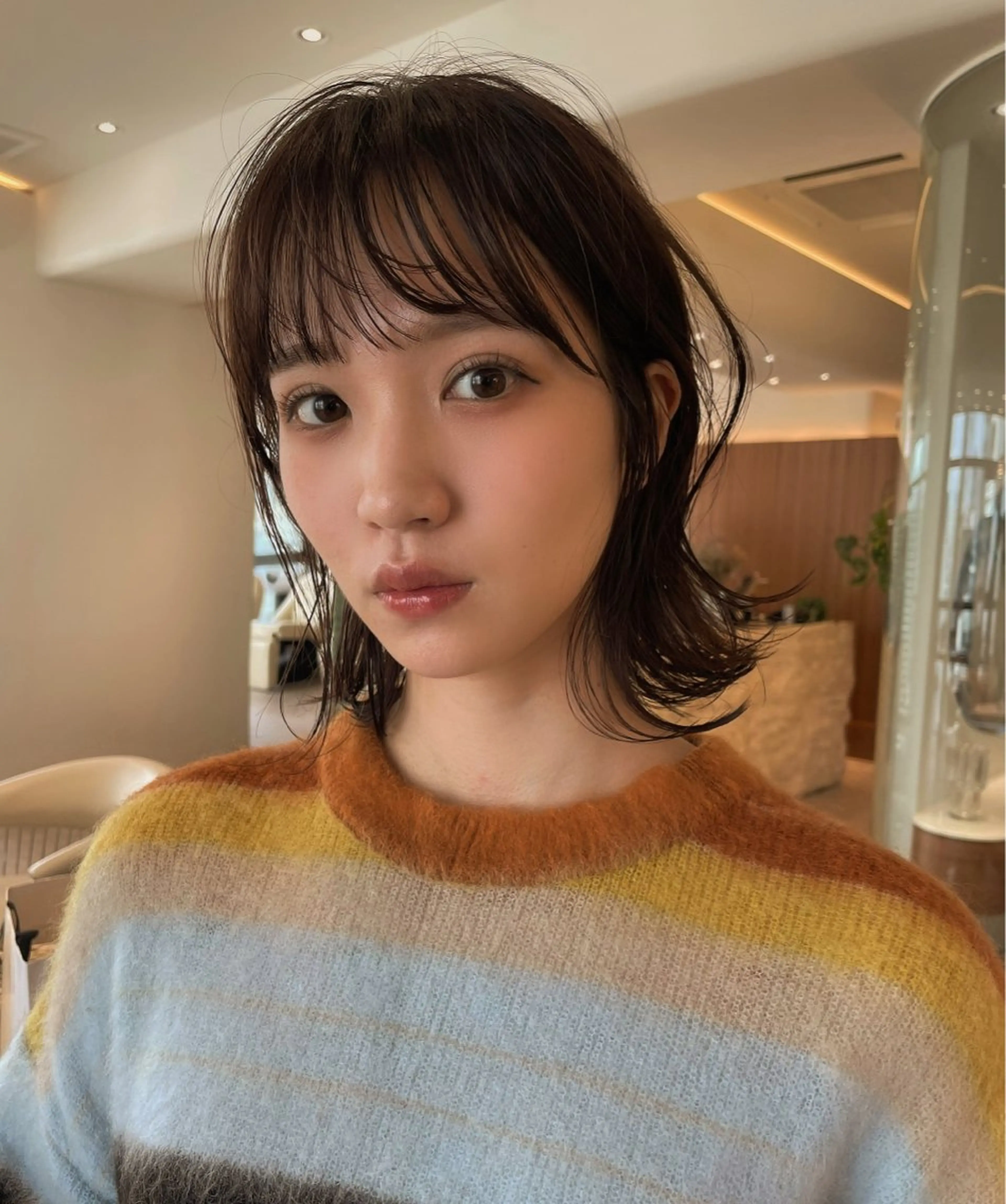 ミディアム カラー カット ヘアカラー トリートメント 🉐レイヤー/塩見 弘樹🉐渋谷のヘアスタイル