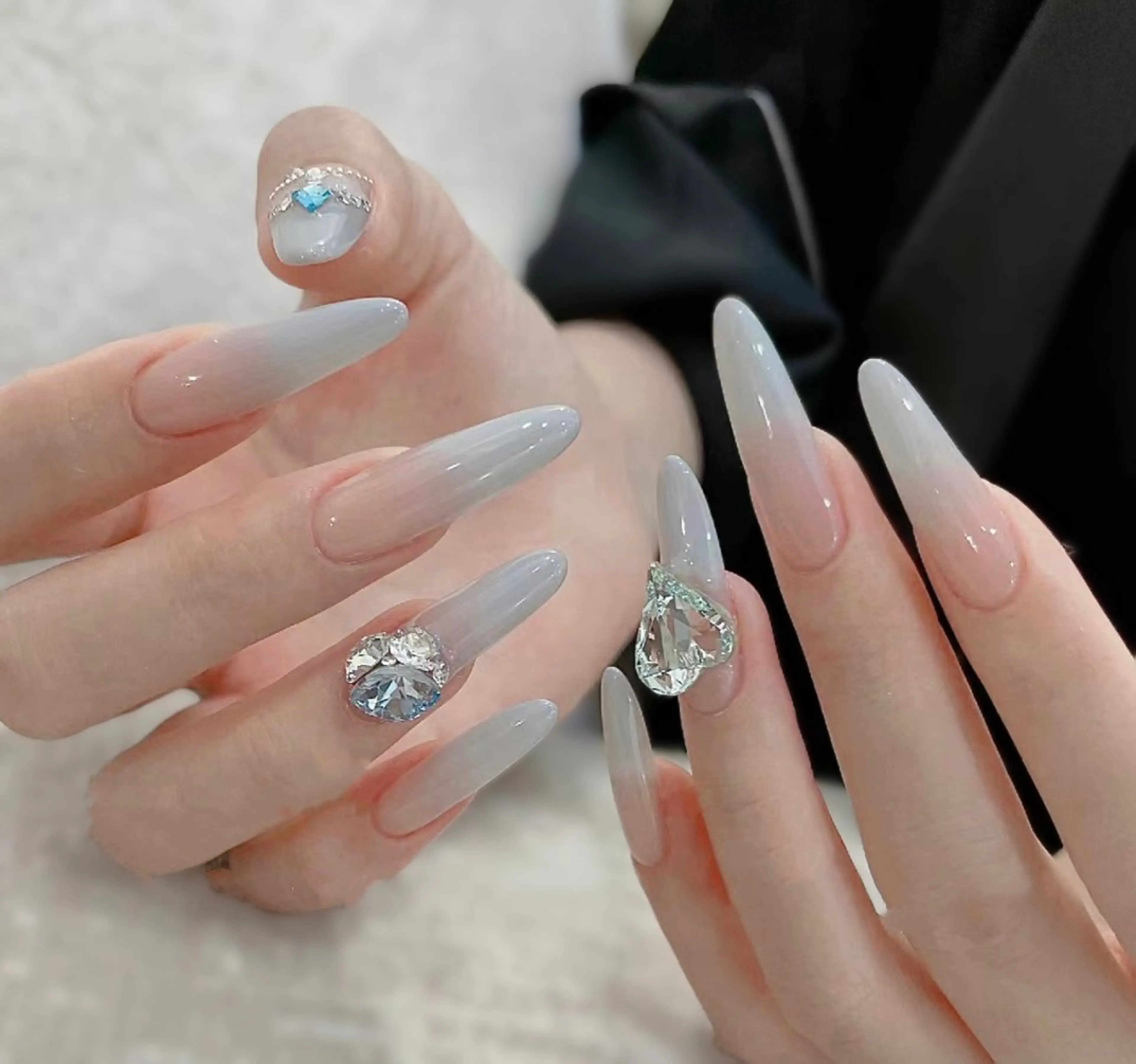 ネイル アートネイル チークネイル 長さ出し フラワーネイル ジェルネイル YK Beauty Salonのマツエク・マツパデザイン