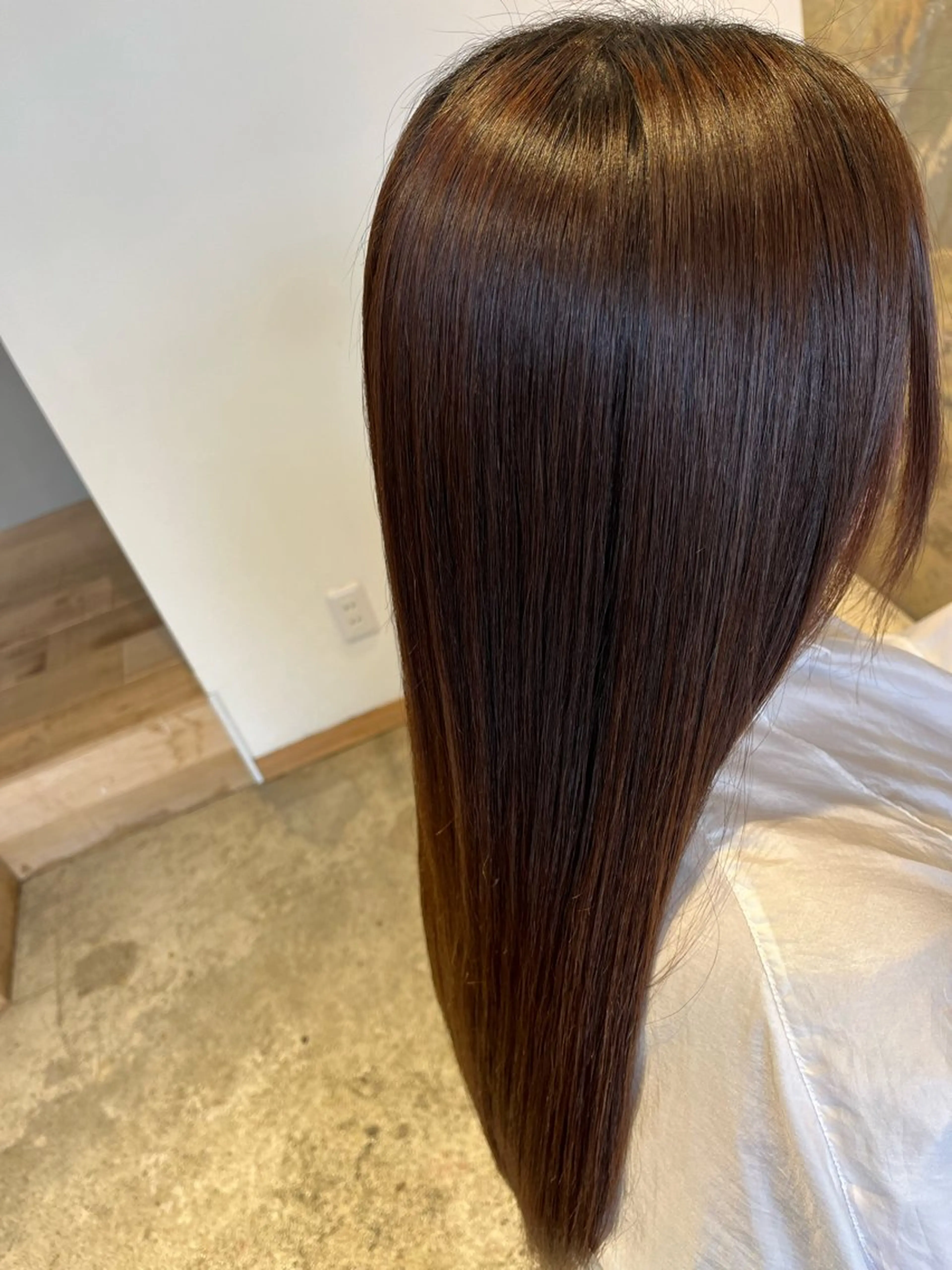 ロング 縮毛矯正 安田 純香のヘアスタイル