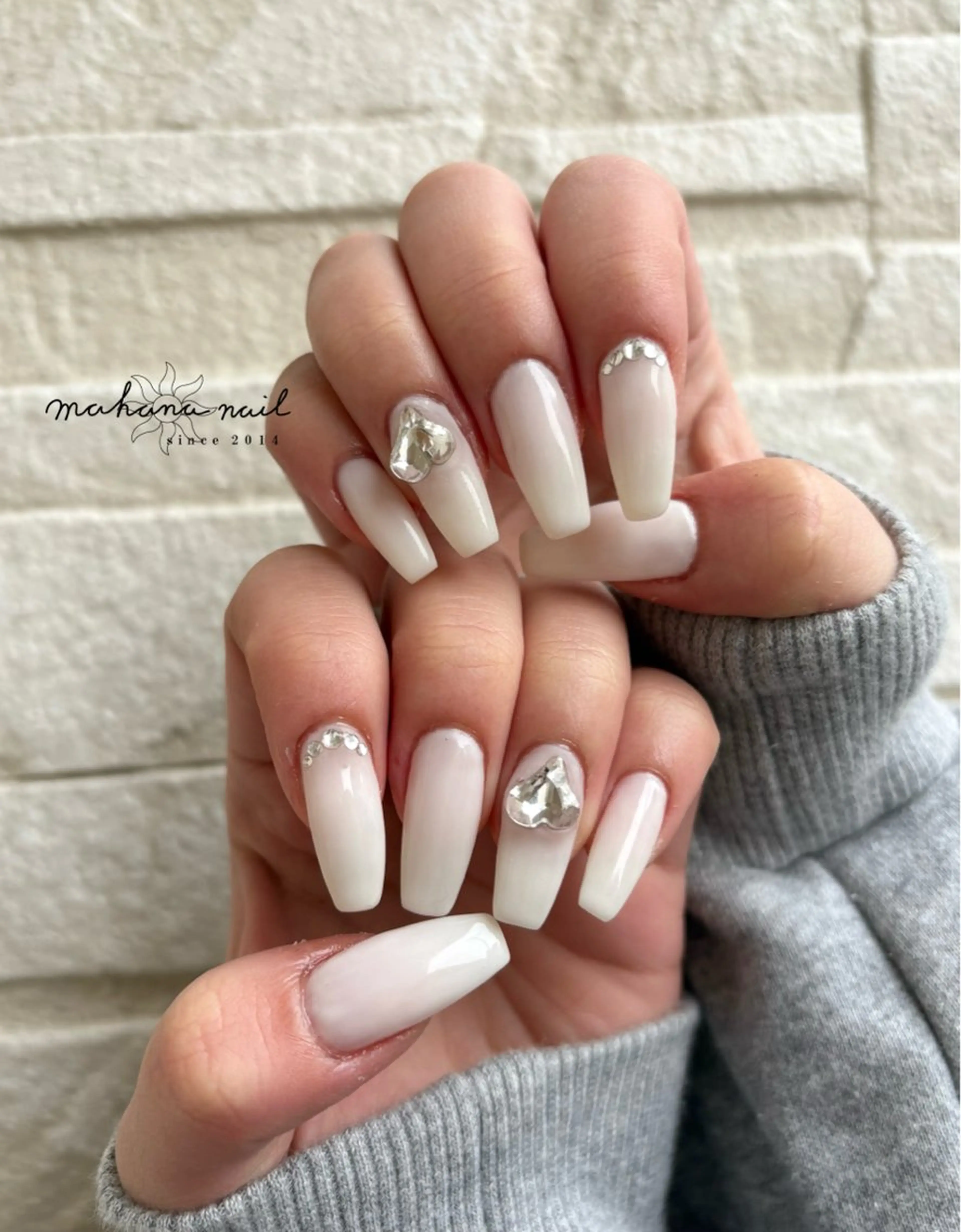 ネイル ハート ハンドネイル mahana nailのネイルデザイン