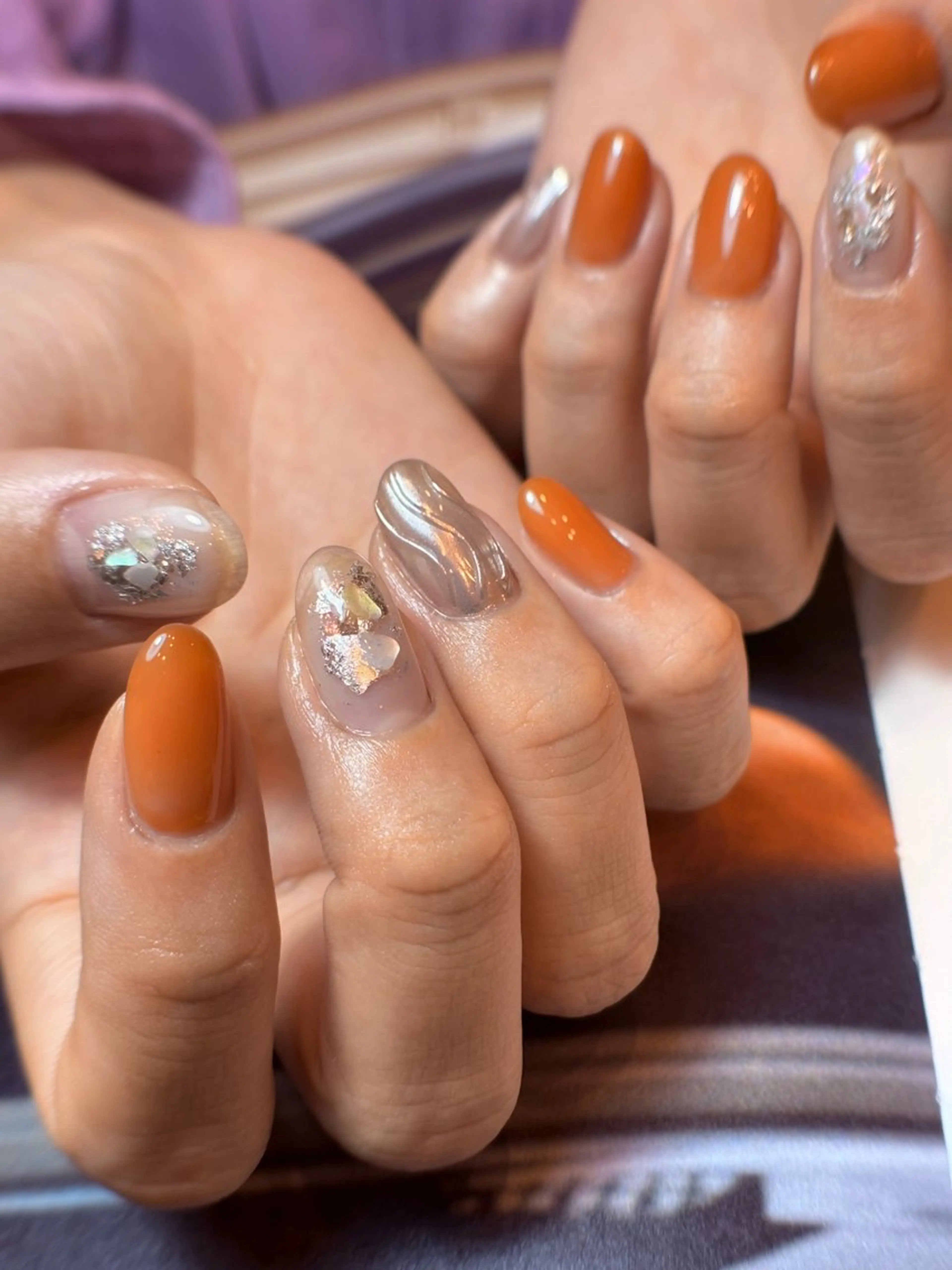 ネイル フットネイル ジェルネイル マグネットネイル ニュアンスネイル ワンカラーネイル ハンドネイル illum hicariのネイルデザイン