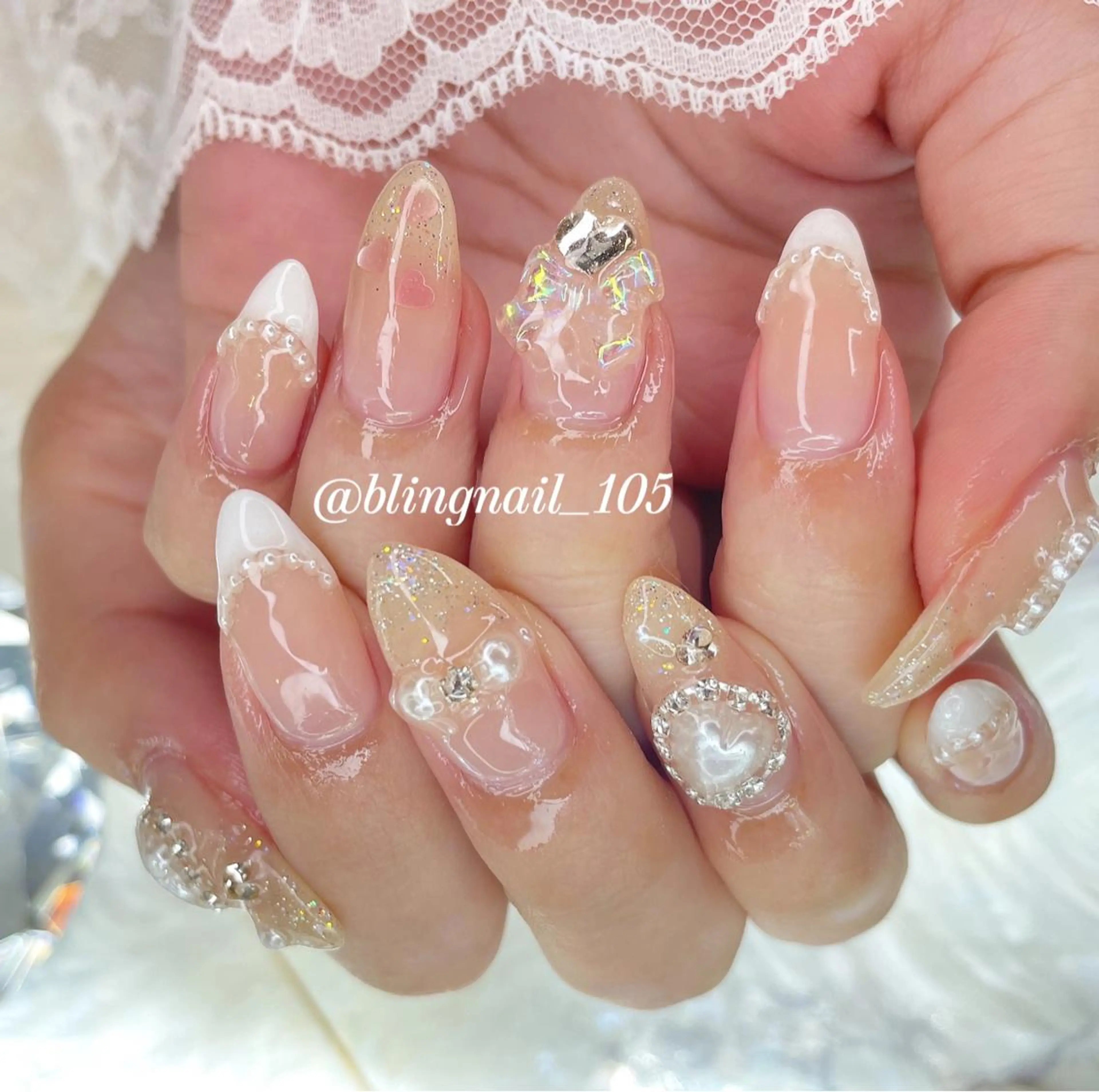 ネイル 23時まで❤︎韓国、 ワンホンネイルのネイルデザイン