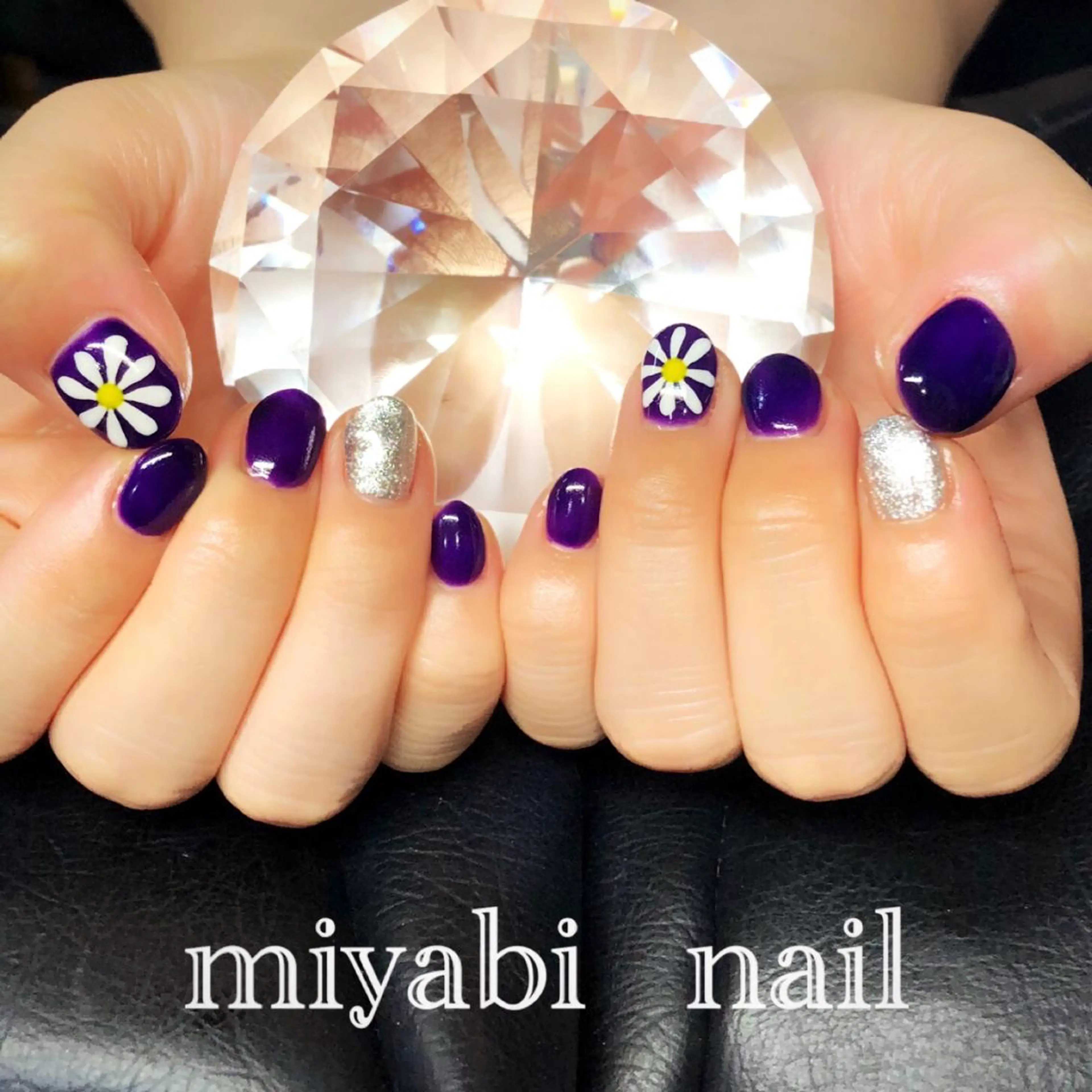 ネイル アートネイル フラワーネイル ジェルネイル 持ち込み ショートネイル ハンドネイル miyabi nail 桂川駅近くのネイルデザイン