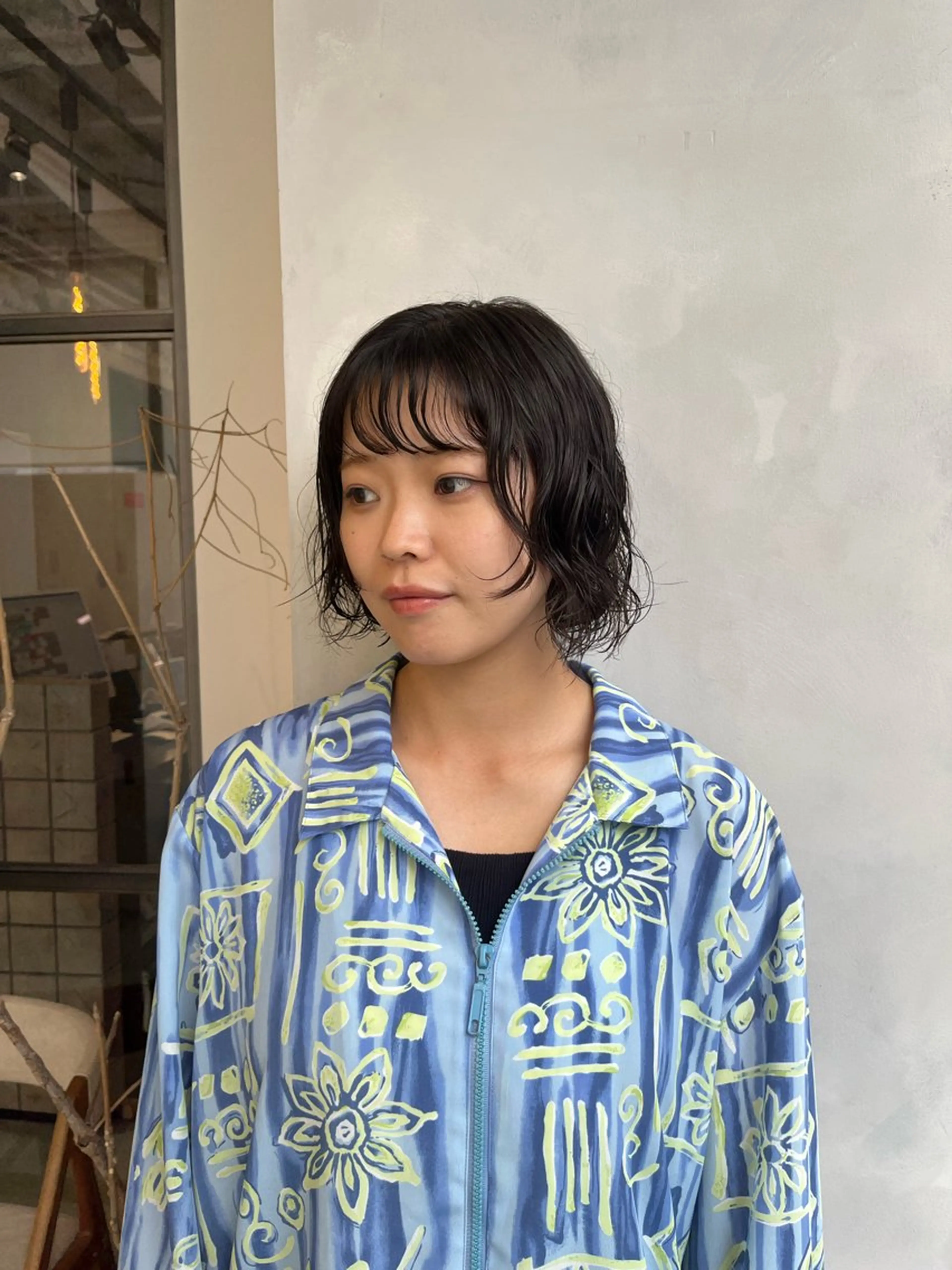 ショート パーマ カット パーマ トリートメント ボブ/ベージュ/ パーマ🪿近森ゆいのヘアスタイル