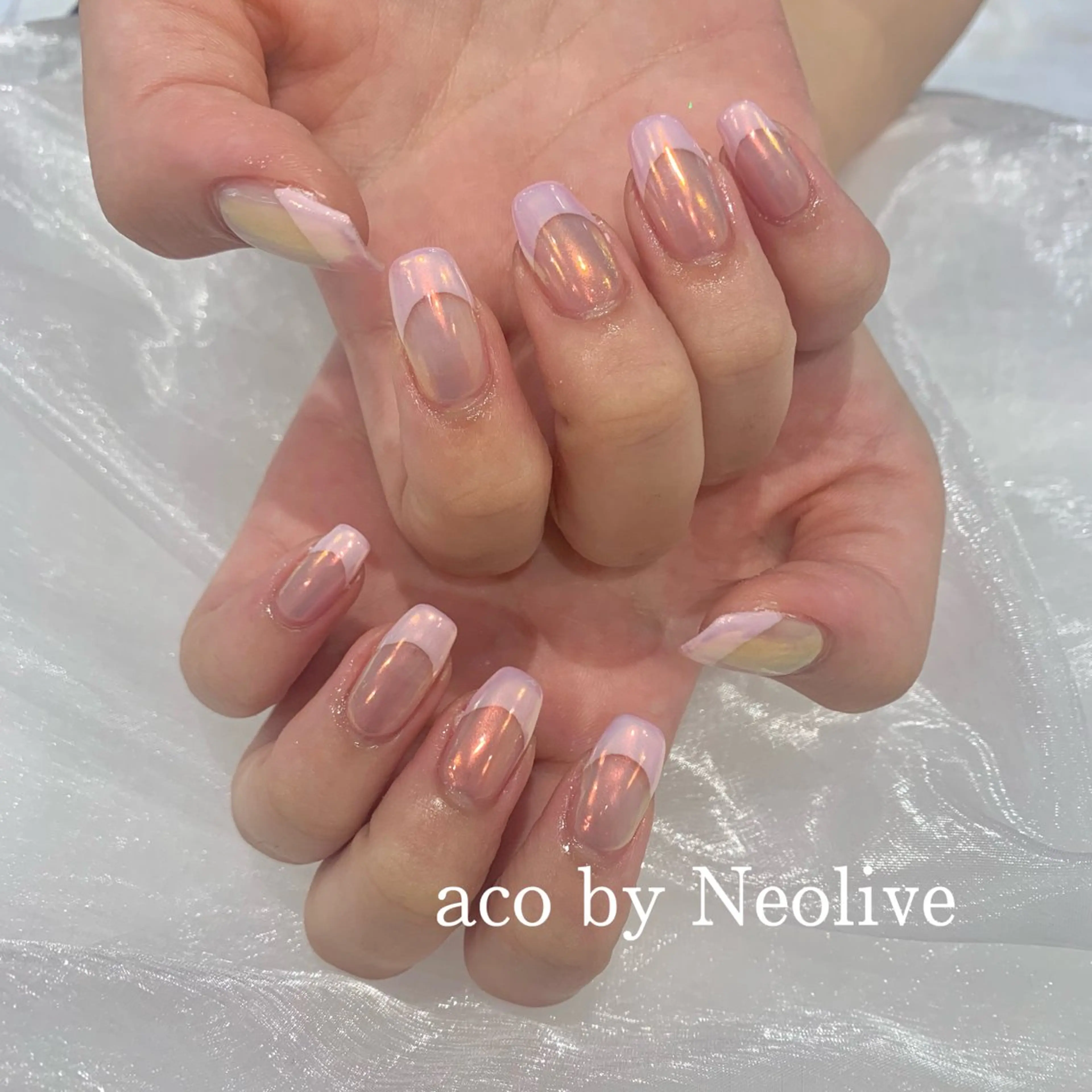 ネイル オーロラネイル ミラーネイル ハンドネイル nailist🍒 ヤマザキのネイルデザイン
