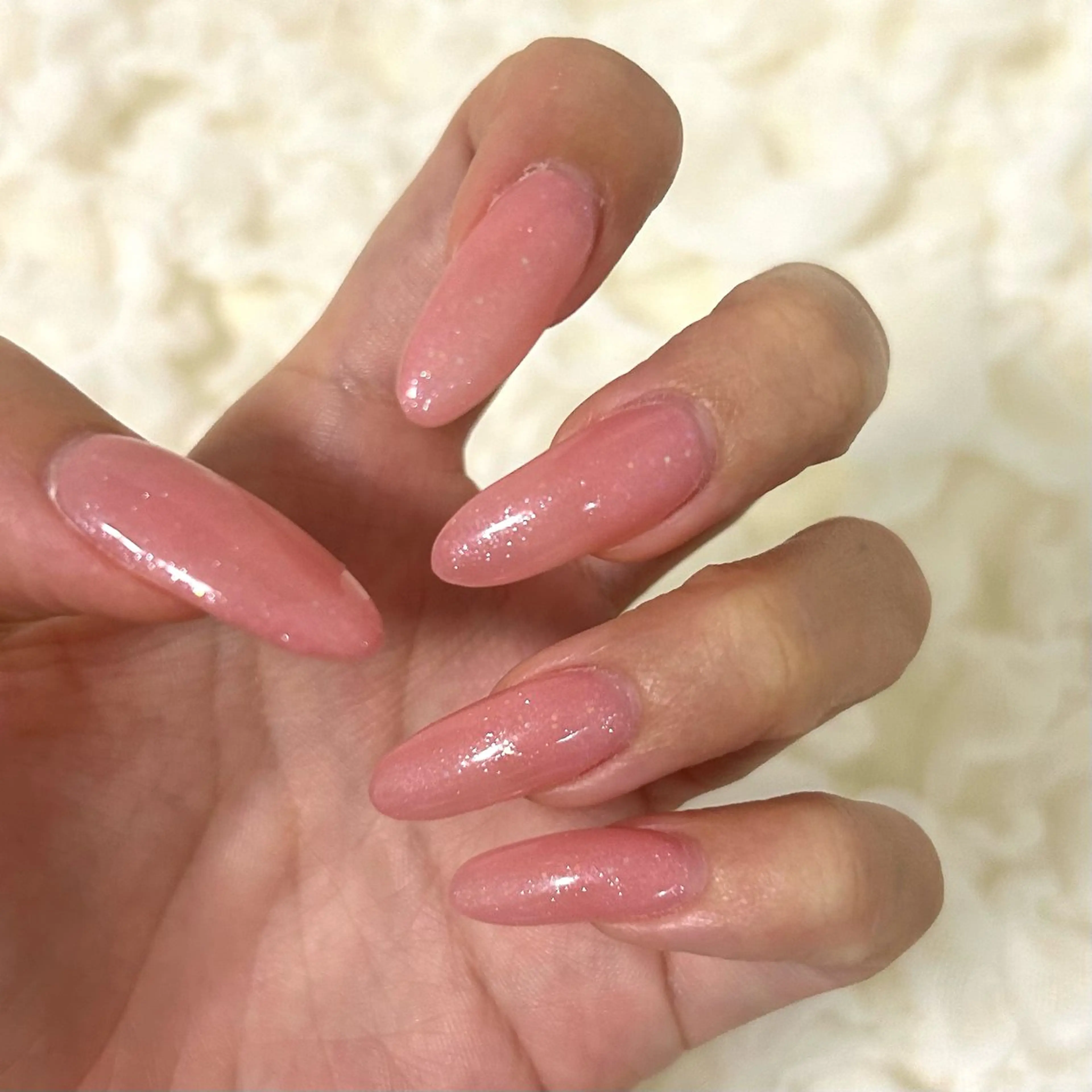 ネイル ワンカラーネイル 極楽 鳥花のネイルデザイン