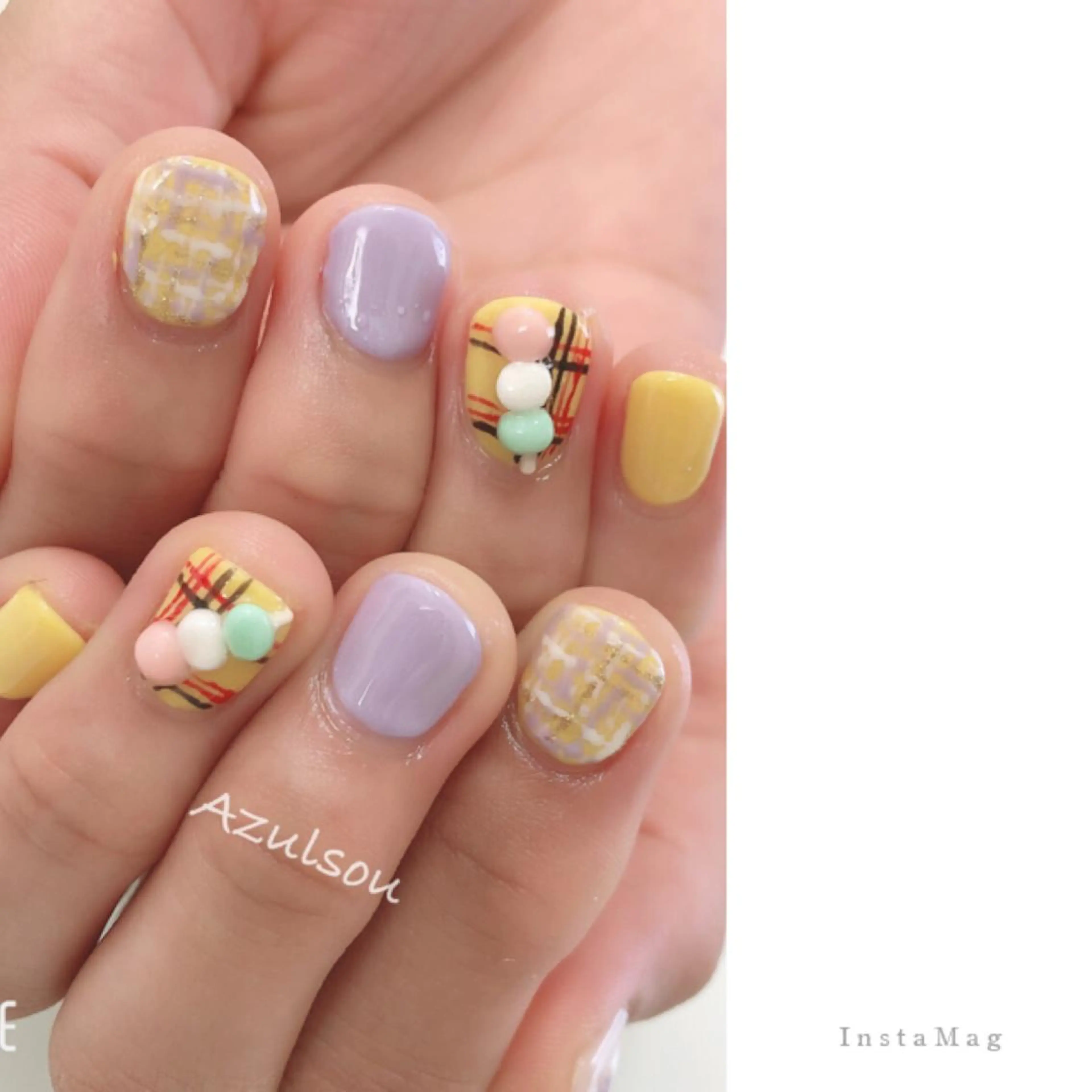 ネイル ジェルネイル 韓国ネイル ミラーネイル 持ち込み ニュアンスネイル Azulsou 廣川愛のネイルデザイン