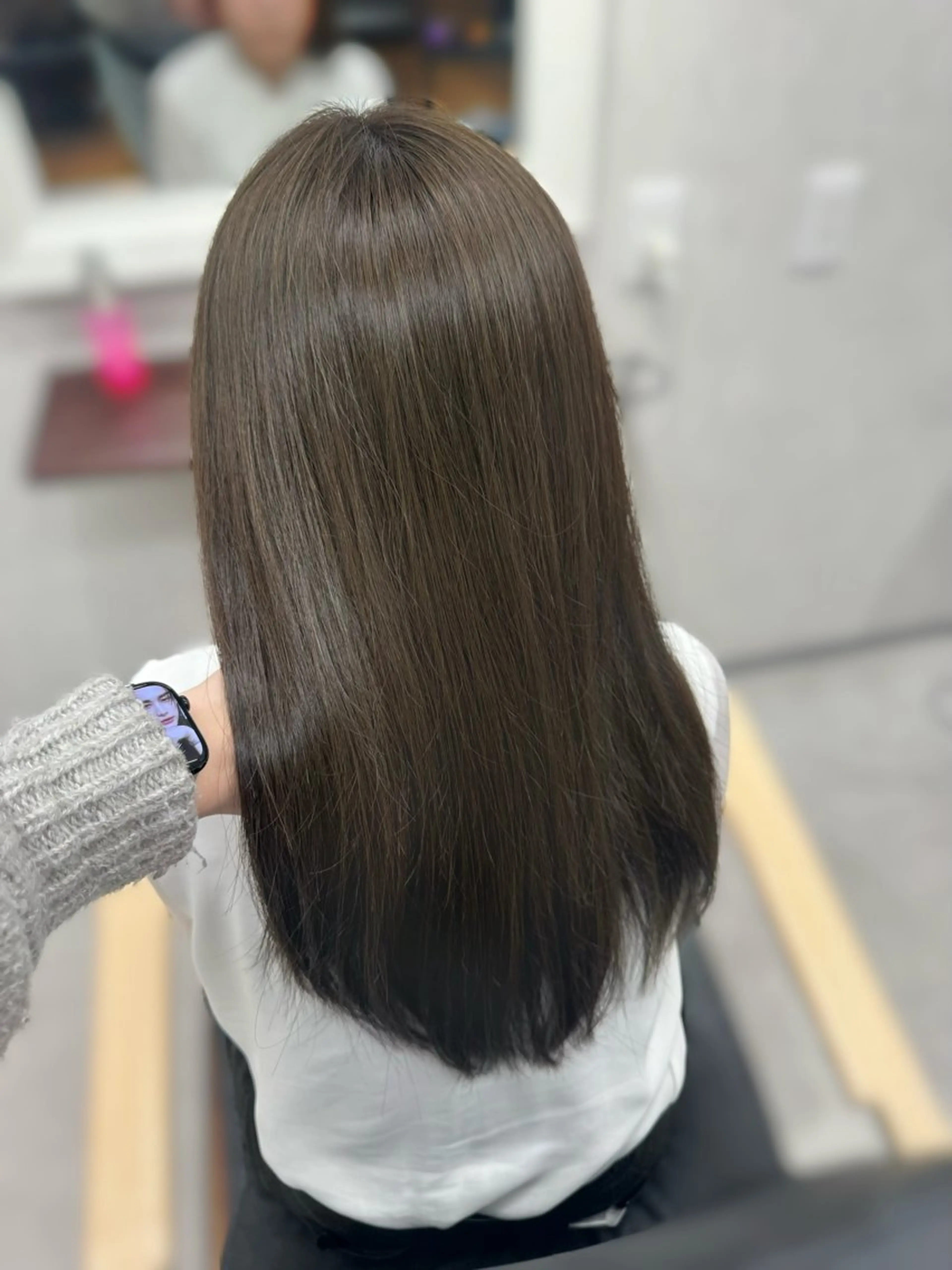 カラー 🩵ワンカラー／ 銀座／mayu🩵のヘアスタイル