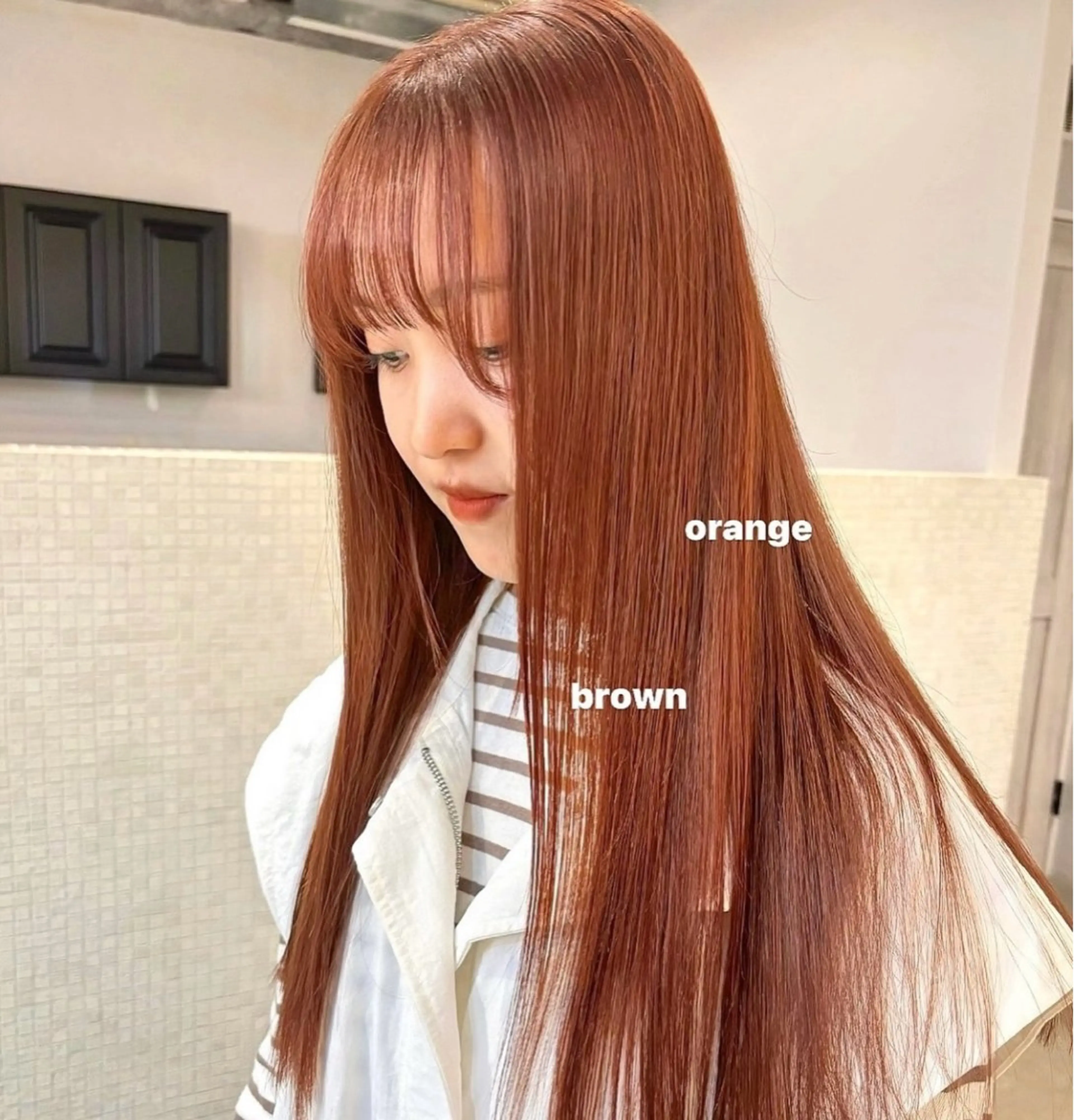 ミディアム カラー カットモデル募集 nanami‪ ꪔ̤のヘアスタイル