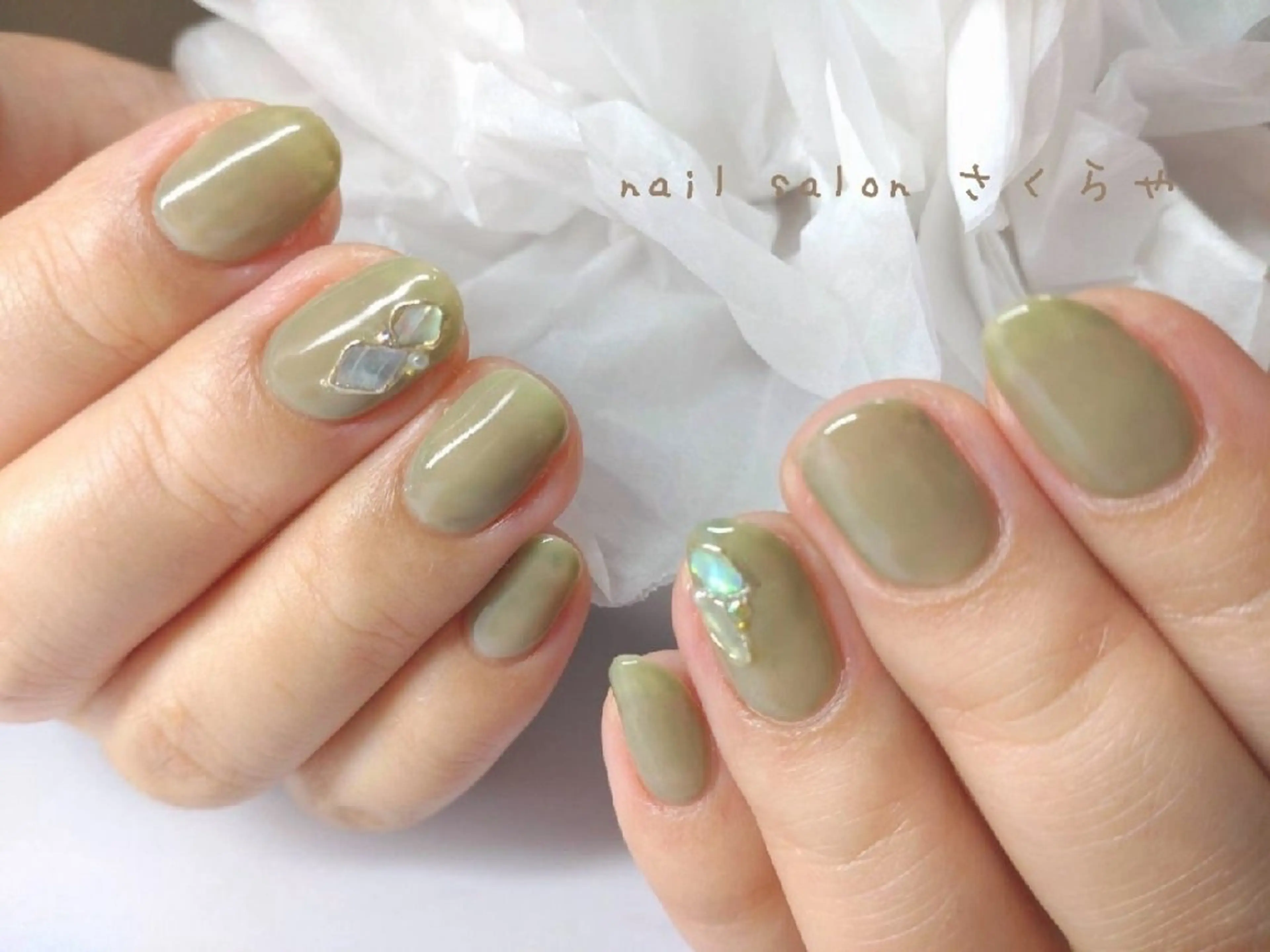 ネイル アートネイル ワンカラーネイル さくらや❤ パラジェル使用のネイルデザイン