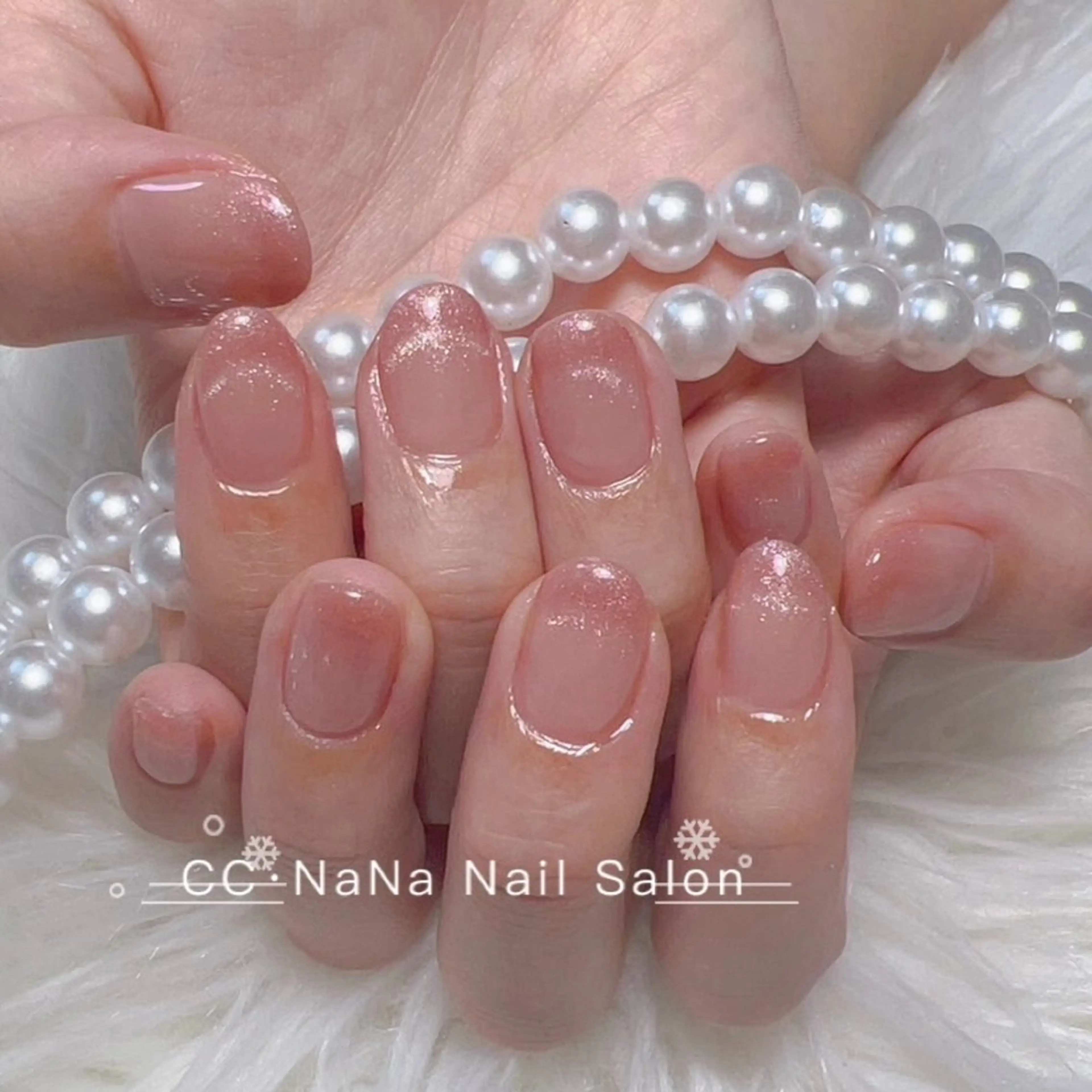 ネイル チークネイル フラッシュネイル ハート キラキラネイル 韓国ネイル ハンドネイル 💎CC・NaNa 韓国風ネイル🌙Cのネイルデザイン