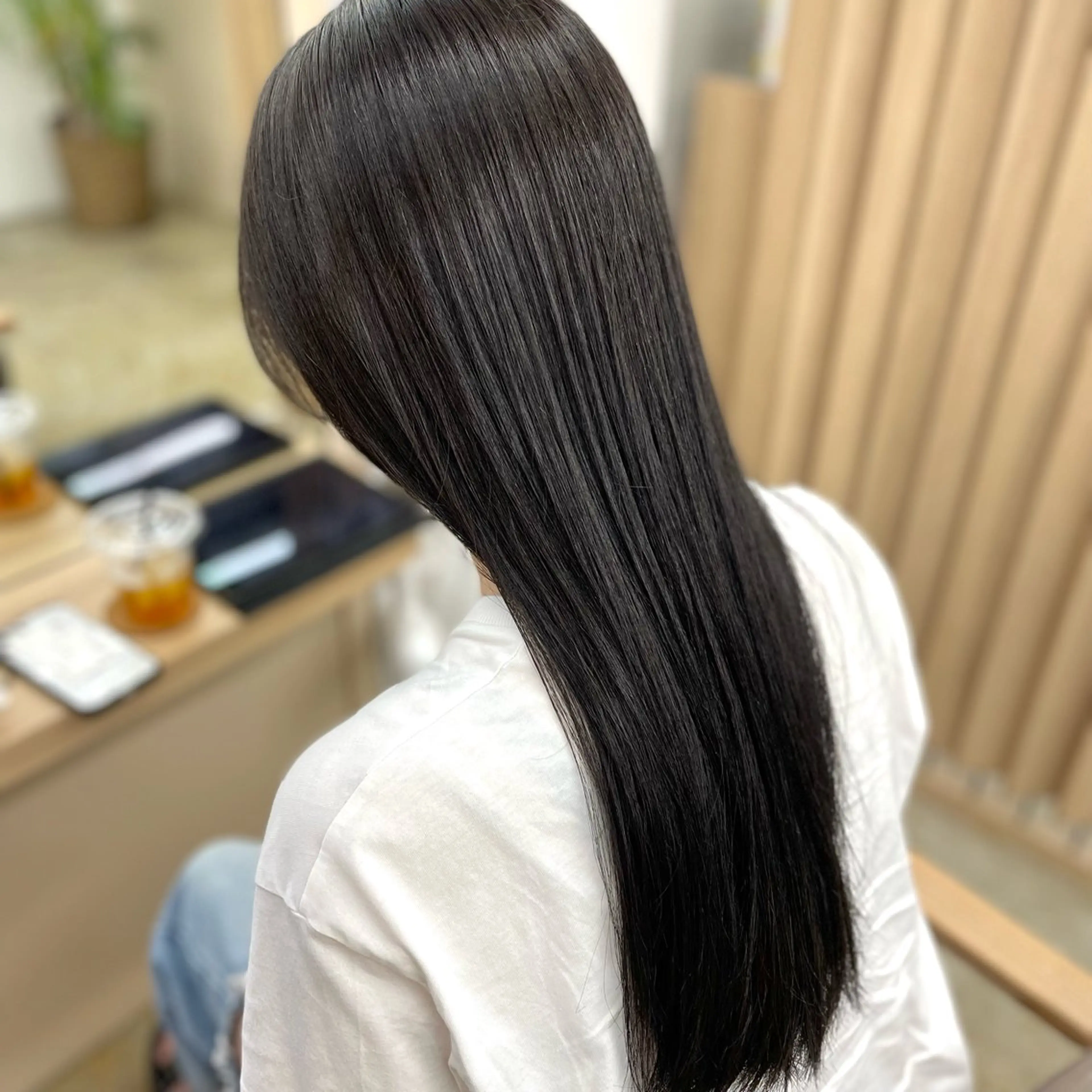 ロング カラー カット ヘアカラー 🔵赤み消し透明感 梅田・増田のヘアスタイル