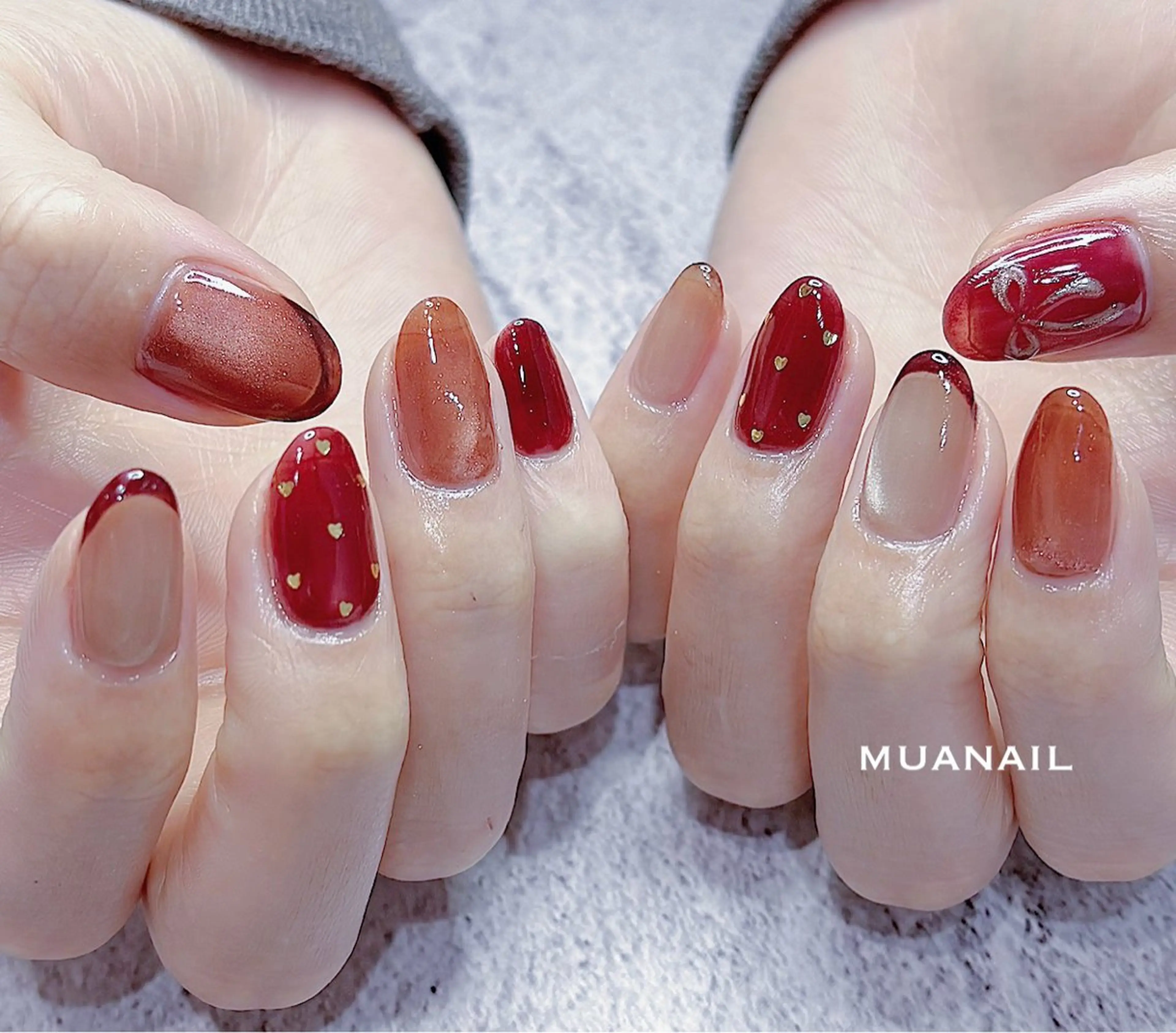 ネイル ハート バレンタイン その他(ネイル) mua nail mikiのネイルデザイン