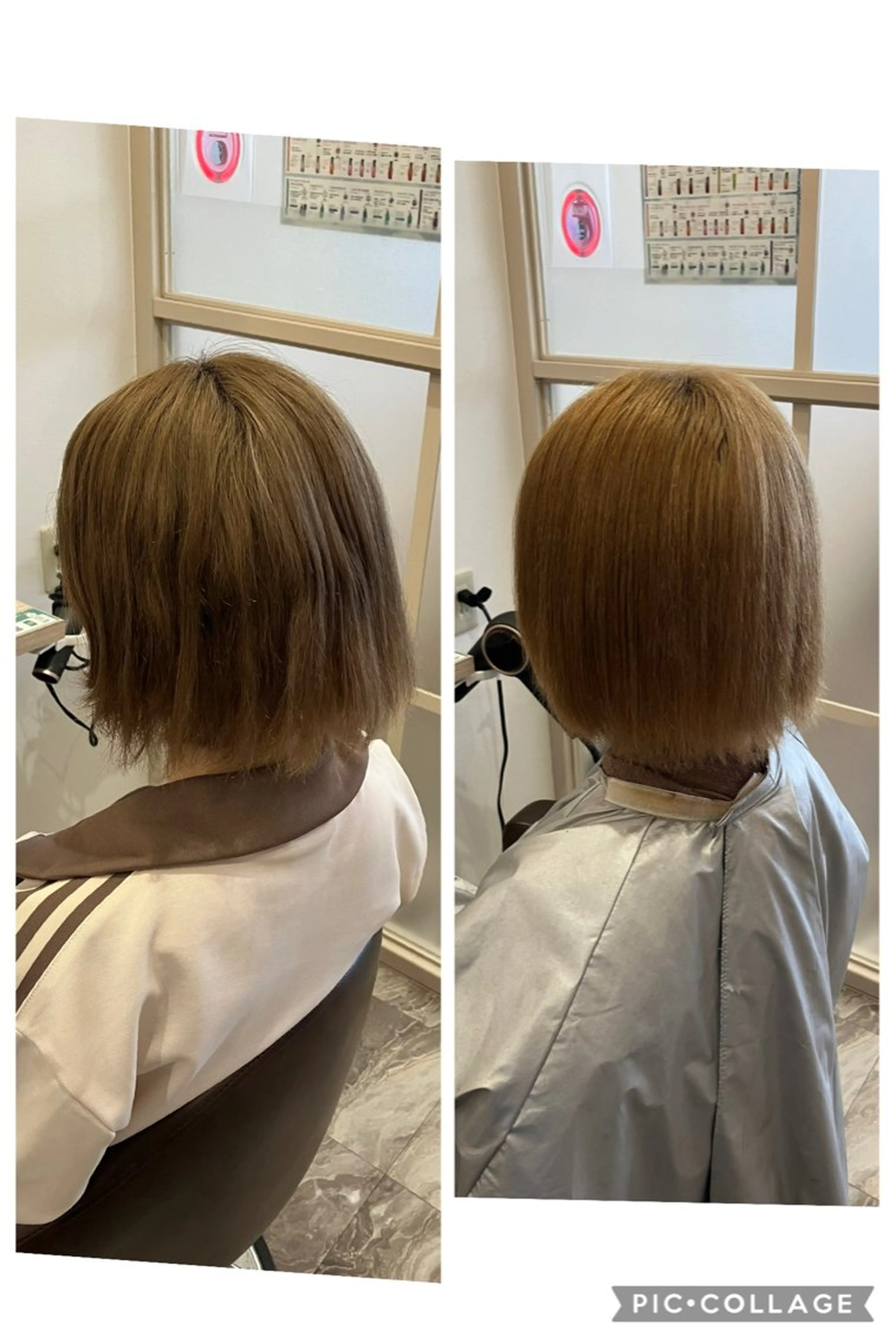 ミディアム パーマ 髪質改善 縮毛矯正 ブリーチ&ストレート 長谷川勇人のヘアスタイル