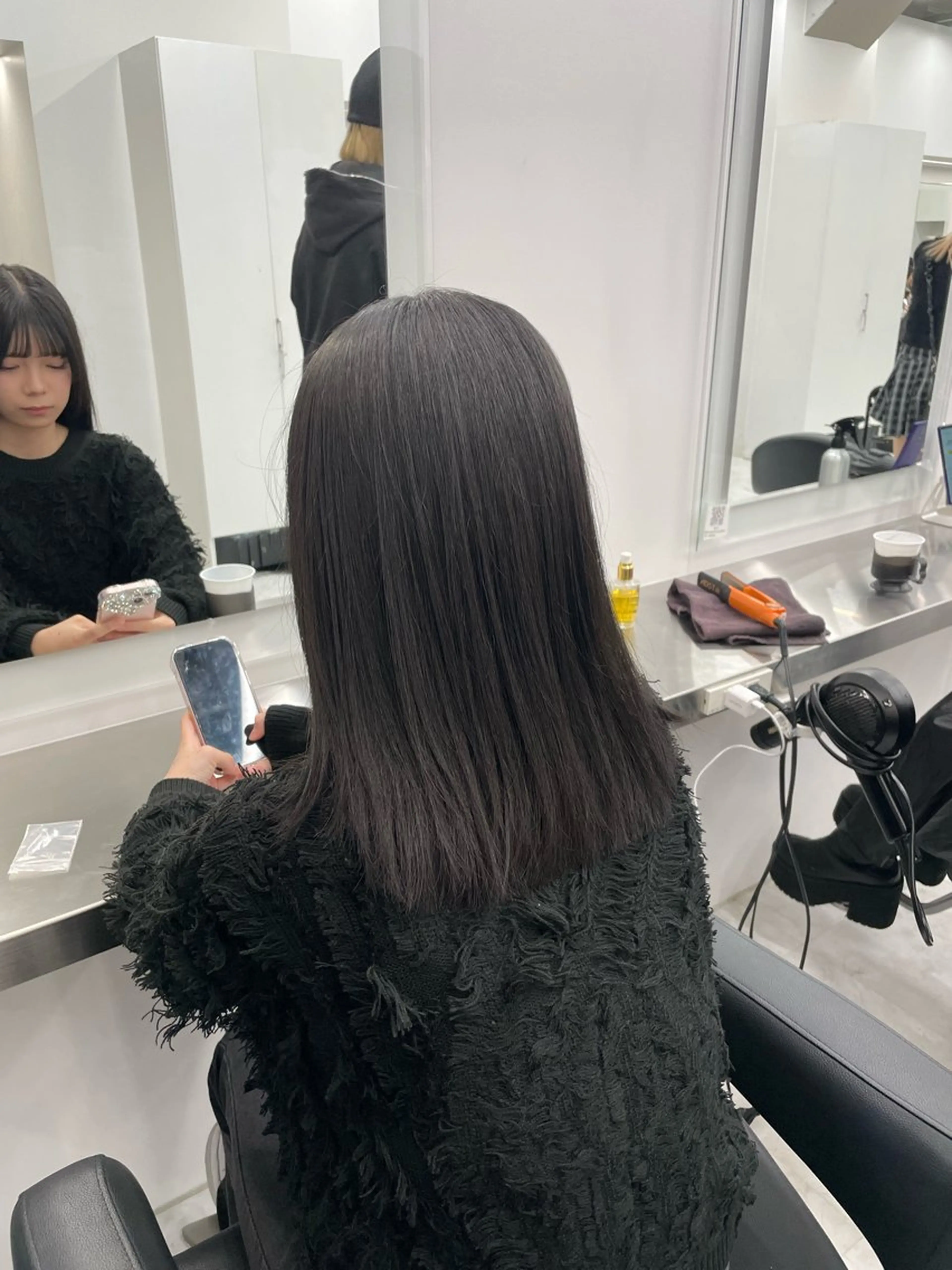 ロング カラー 中韓レイヤー/ ブラウン🤎はやとのヘアスタイル