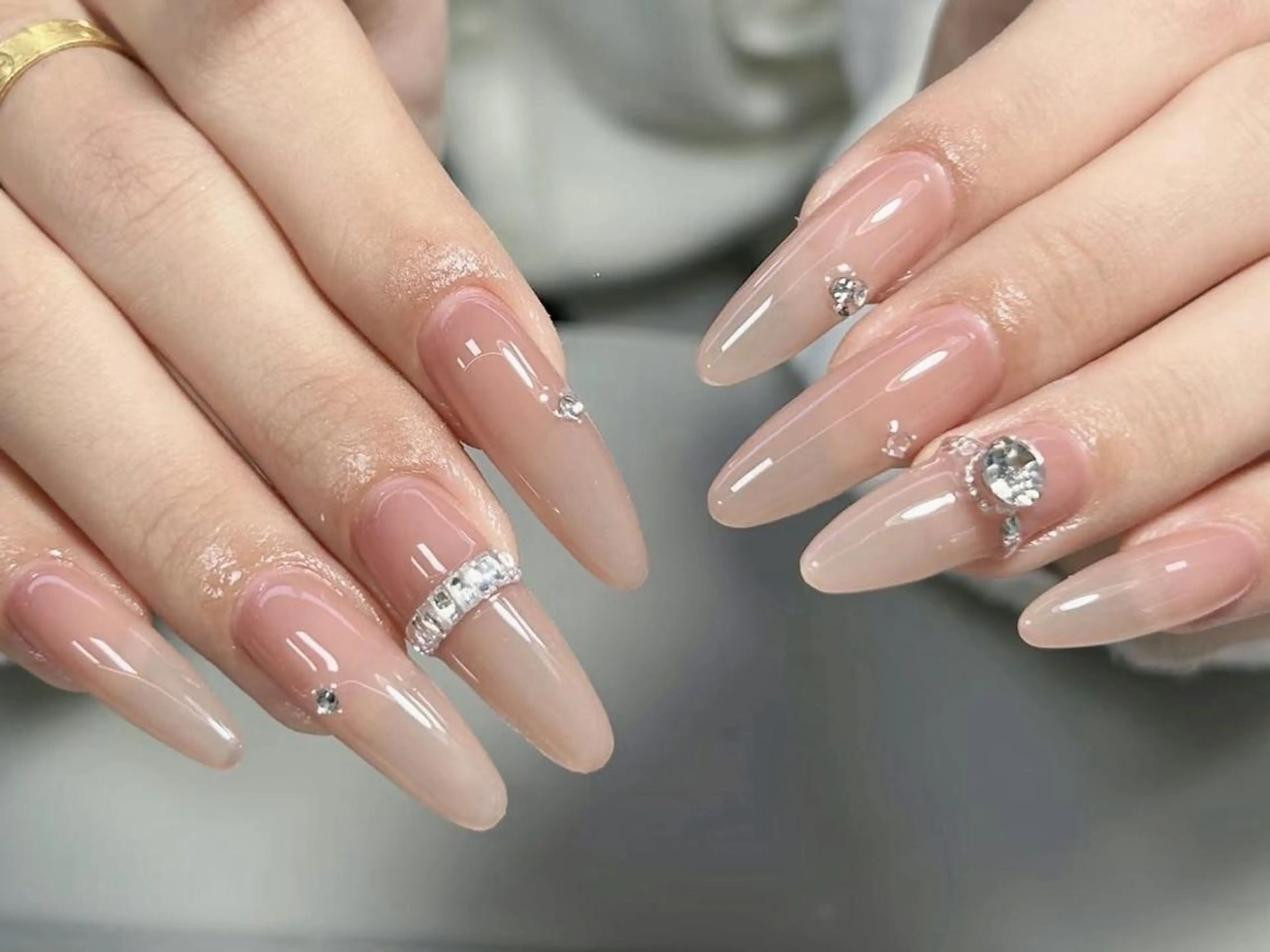 ネイル ガーリー ロングネイル 持ち込み シンプルネイル ネイルチップ ハンドネイル ハンドケア 🎀Sense Nail池袋店🎀のネイルデザイン