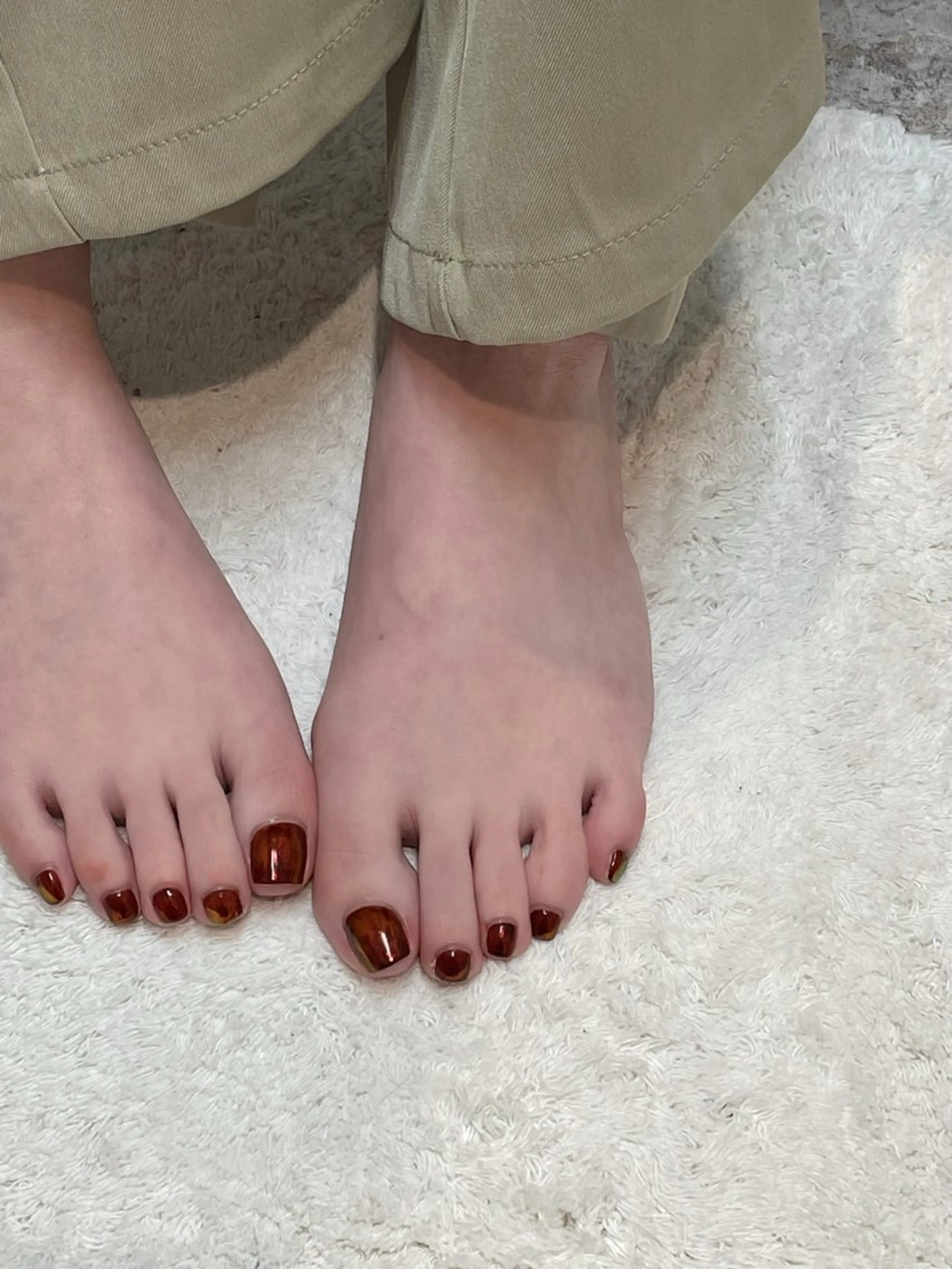 【ネイリストデビュー前価格】フット👣ワンカラー《オフ無し》フットバスつき♡⚠️ 12/13~追加料金¥550⚠️の写真