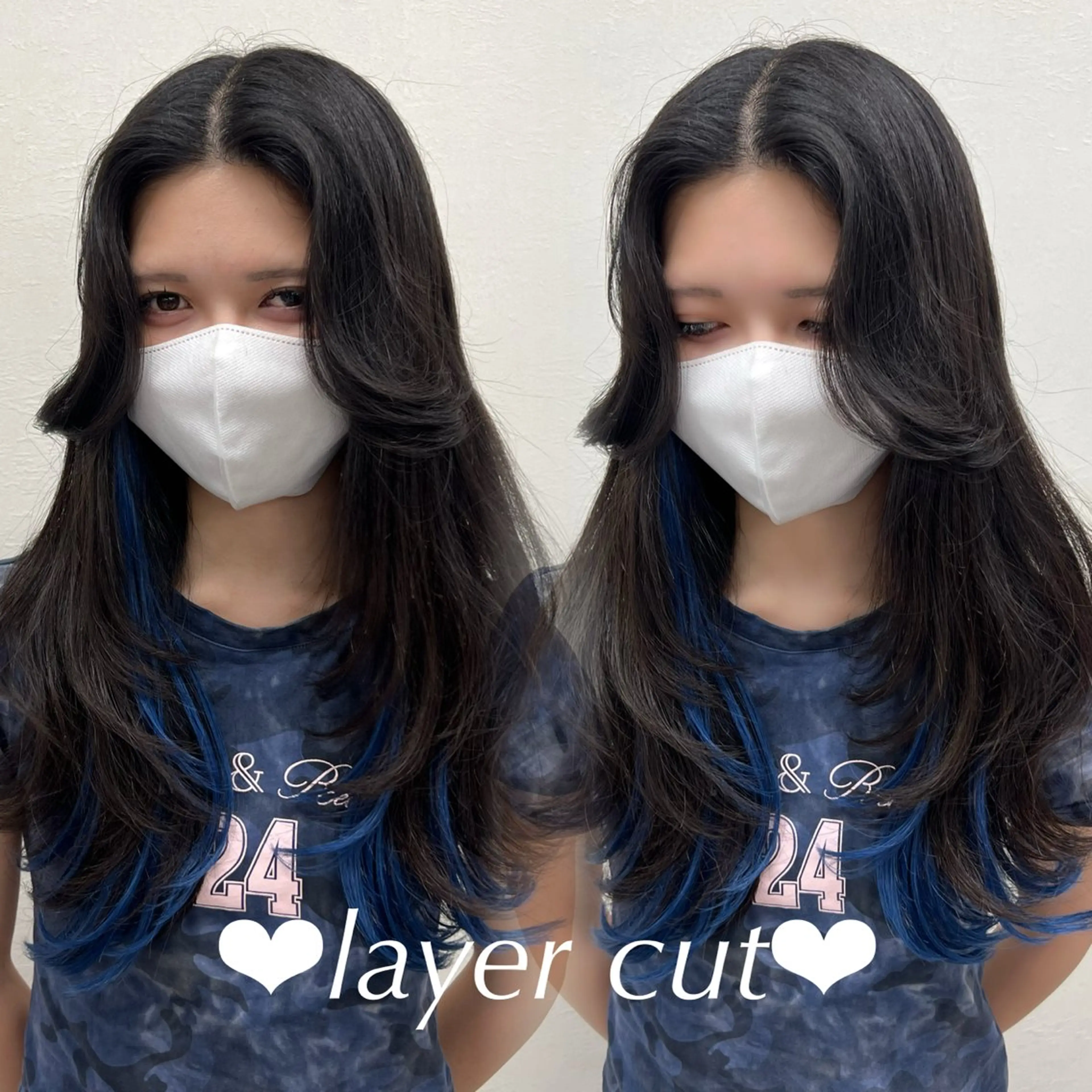 ロング レイヤーカット 韓国透明感カラー 🫧SHIHO🫧のヘアスタイル