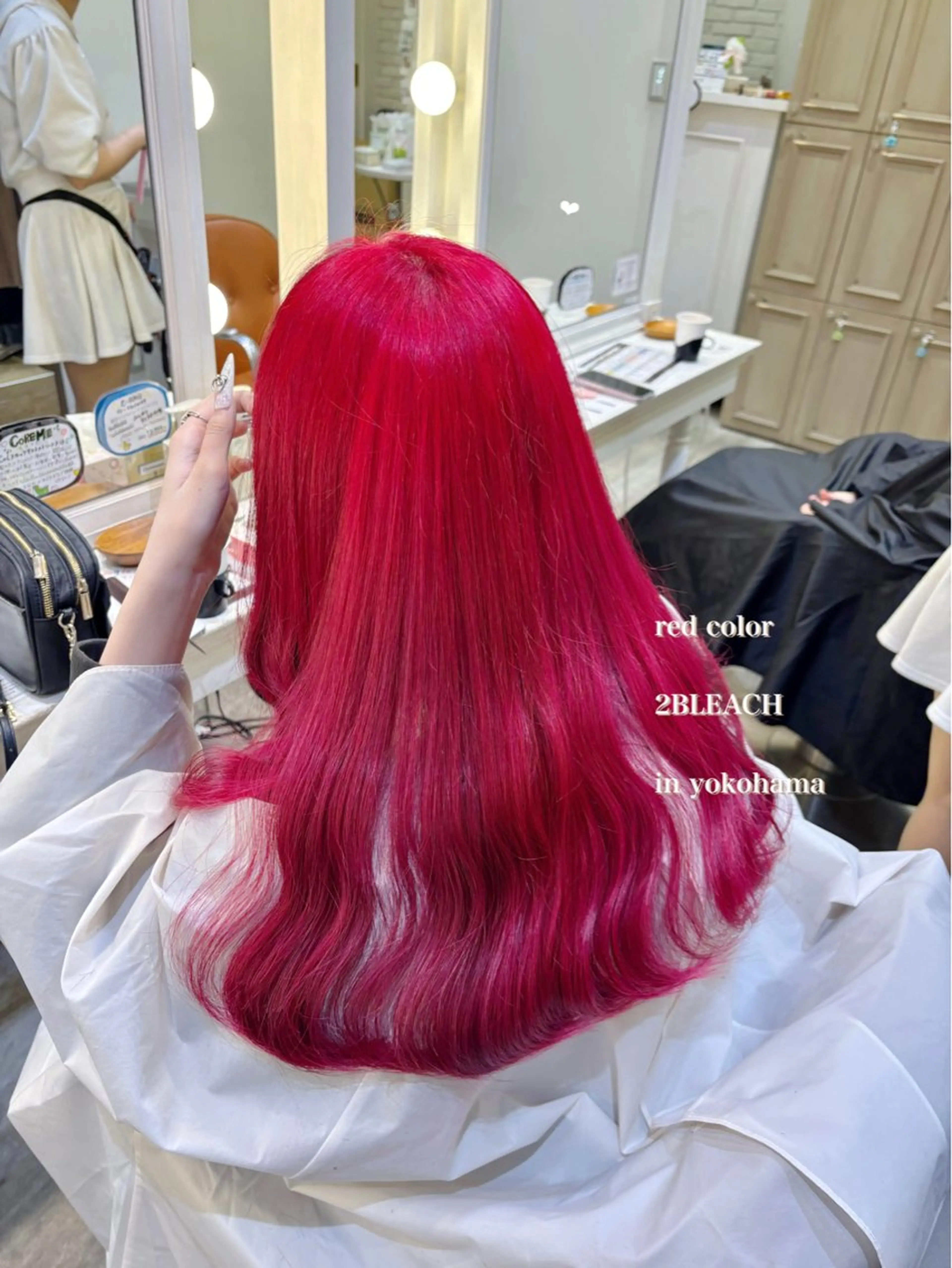 セミロング ヘアカラー エクステ/ハイトーン 🐏☁️miminaのヘアスタイル