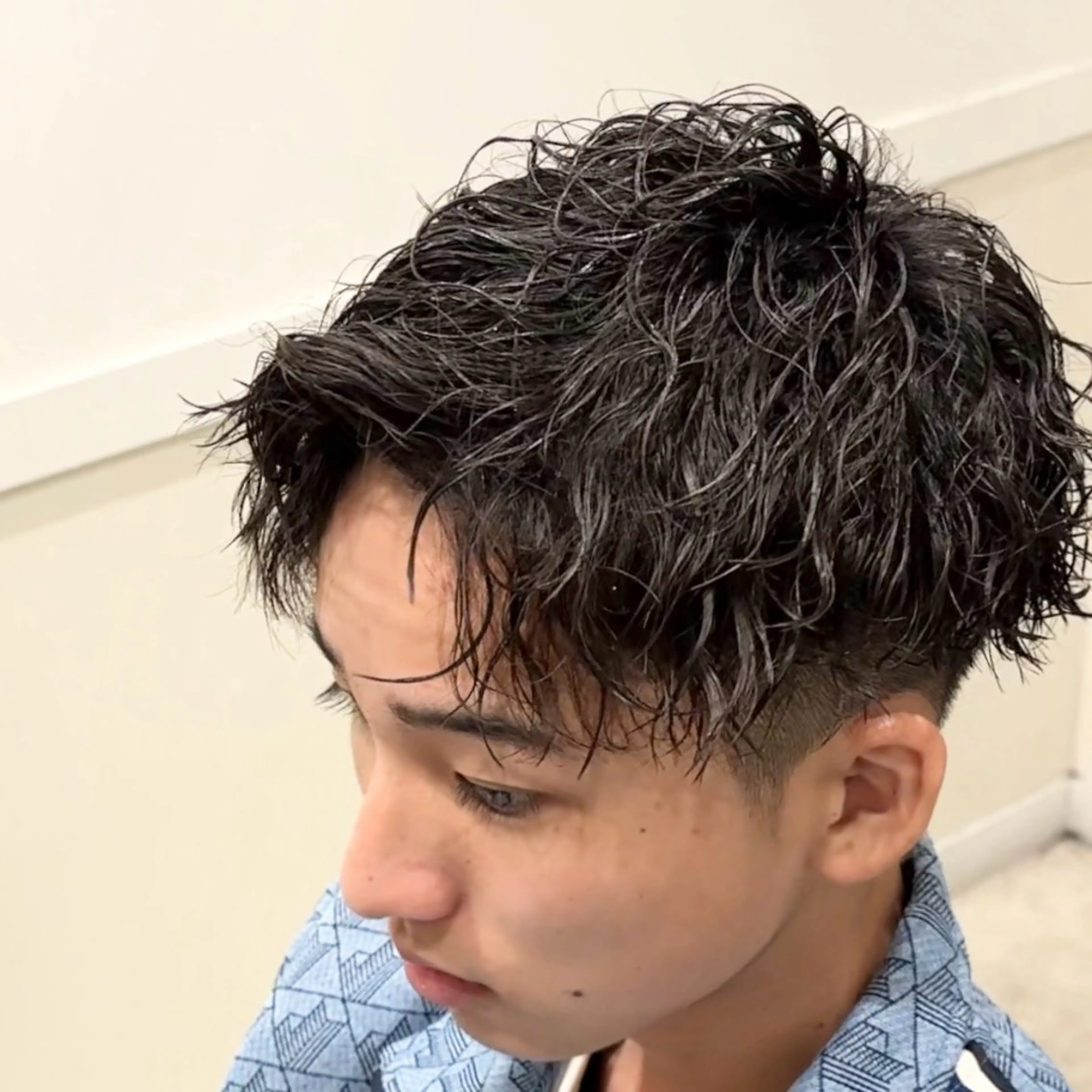 ショート パーマ メンズ カット パーマ トリートメント クセを最大限に活かす メンズパーマ奈良大祐のヘアスタイル