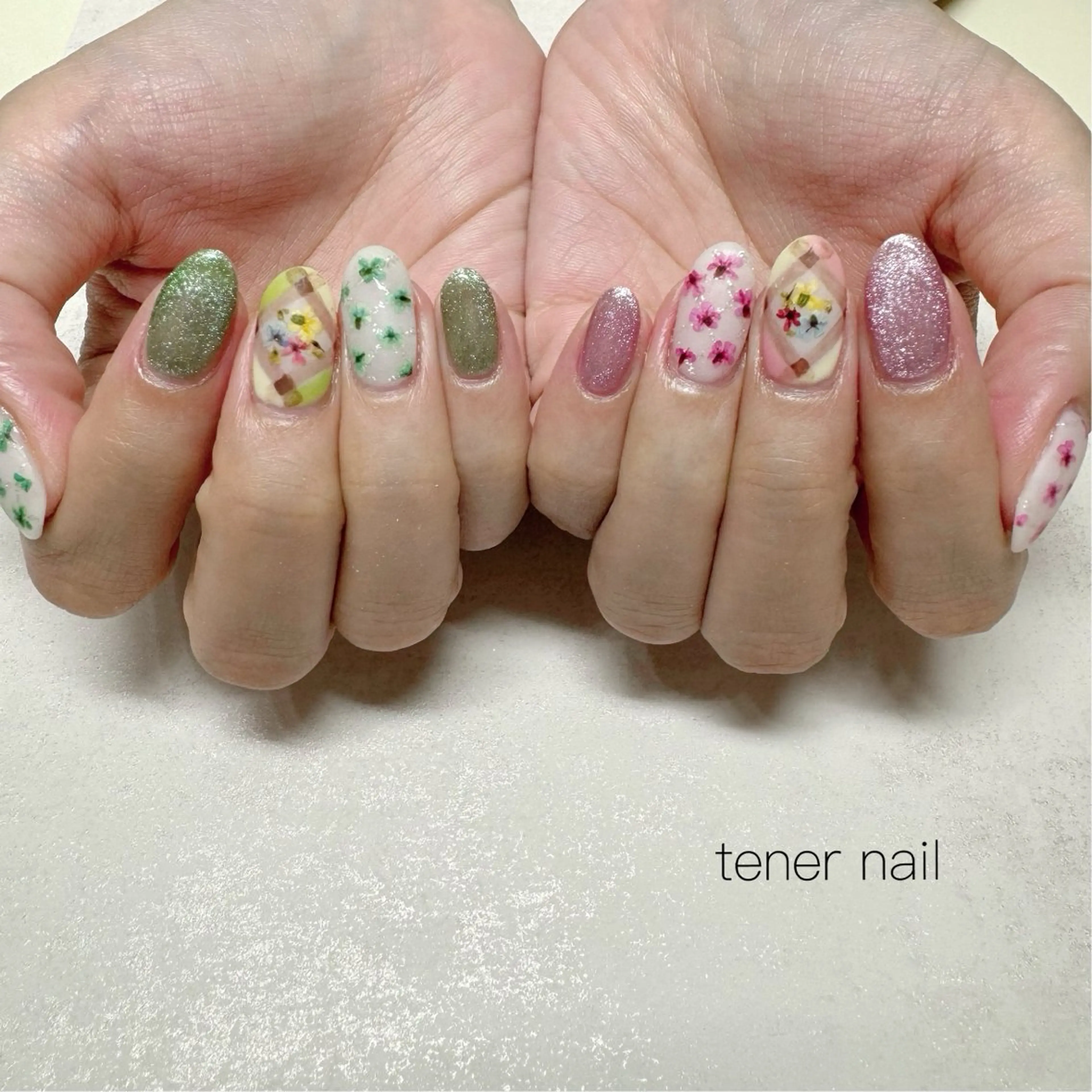 ネイル フラワーネイル ハンドネイル tener  nail  テネルネイル所属・テネルネイル tener nailのネイルデザイン