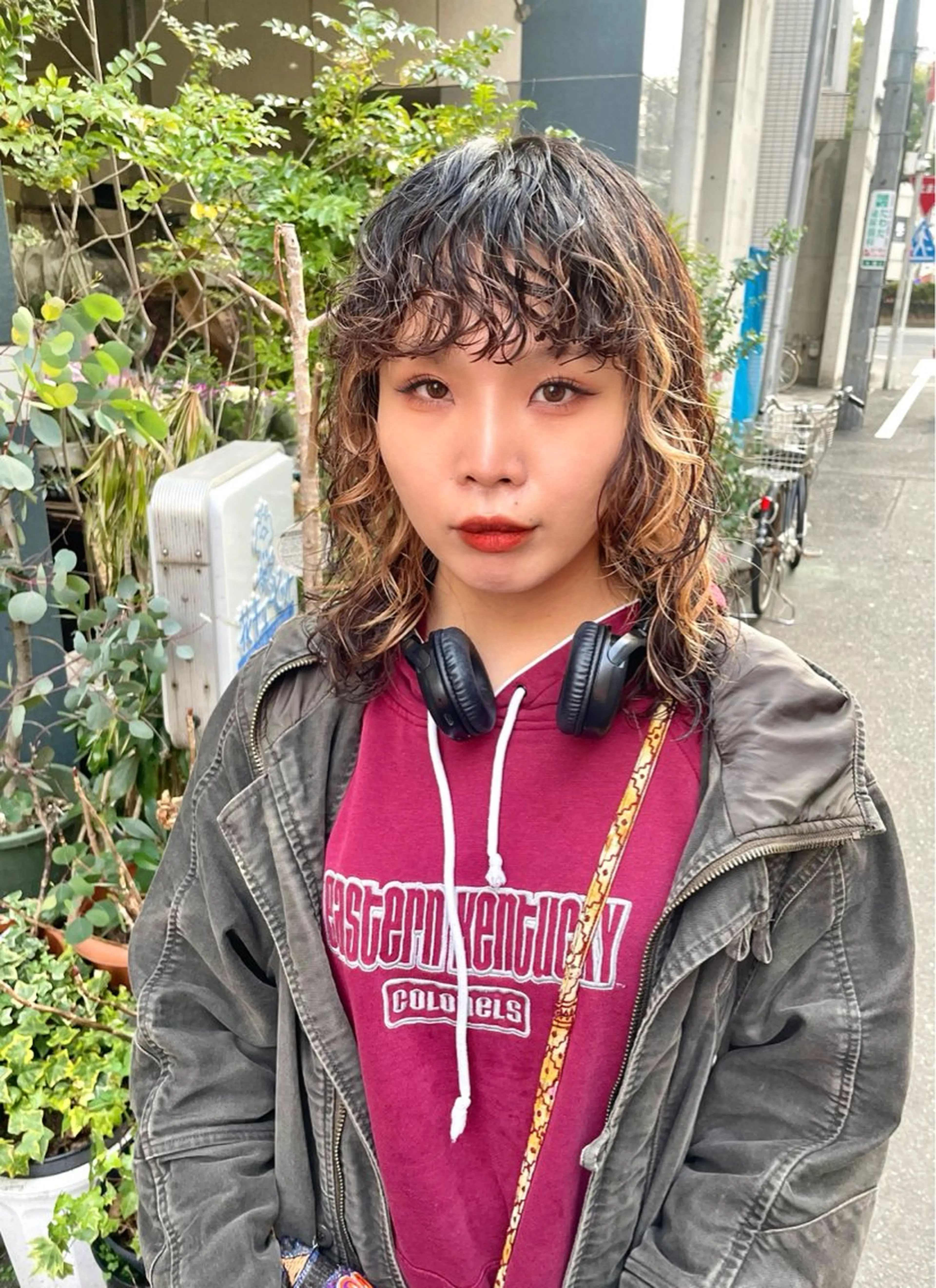 セミロング パーマ カット パーマ トリートメント 宮川 日菜子のヘアスタイル