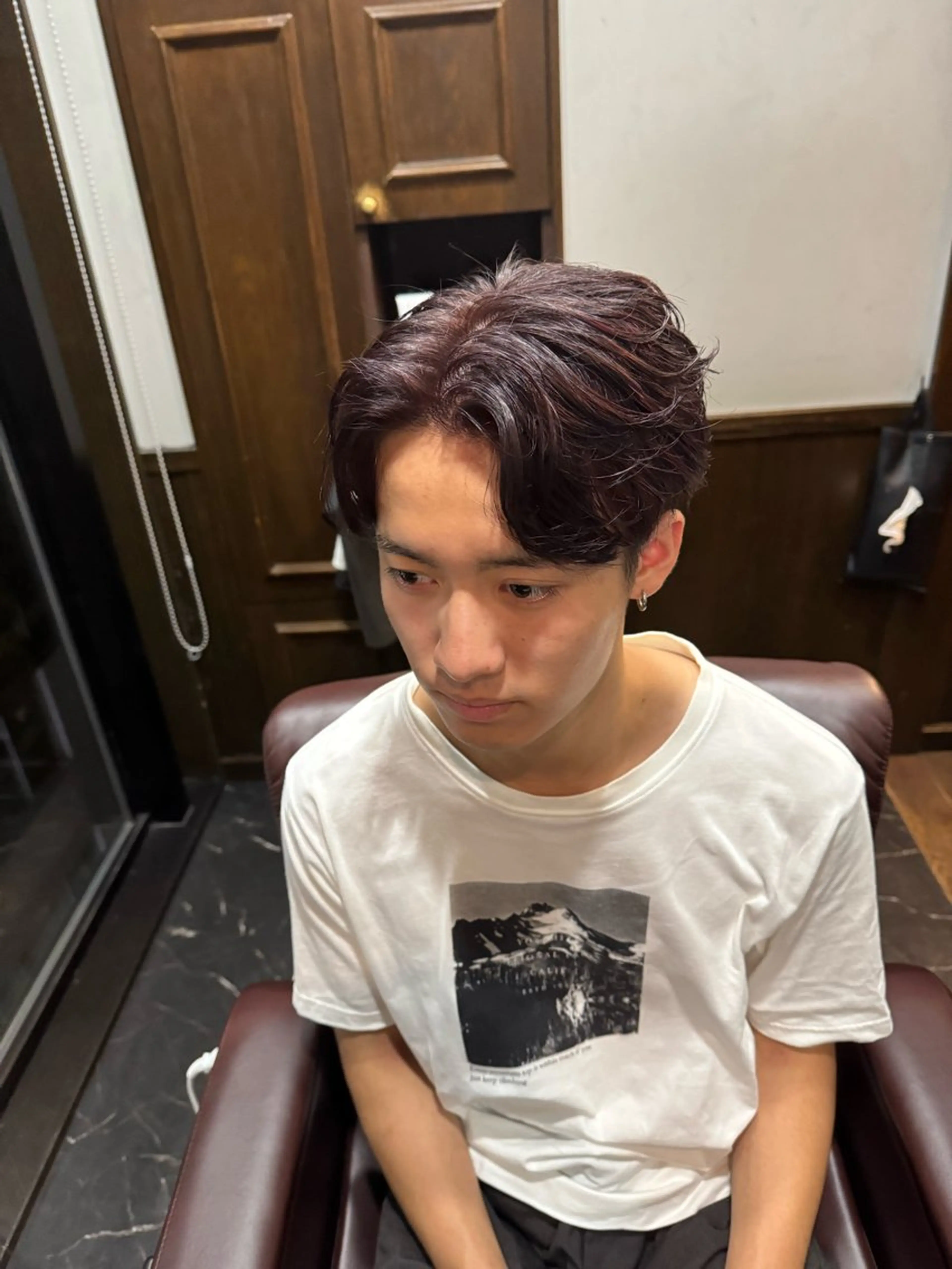 ミディアム カラー メンズ HIRO GINZA barber shop 横浜店所属・ヒロ銀座　無料 フェード　細内のヘアスタイル