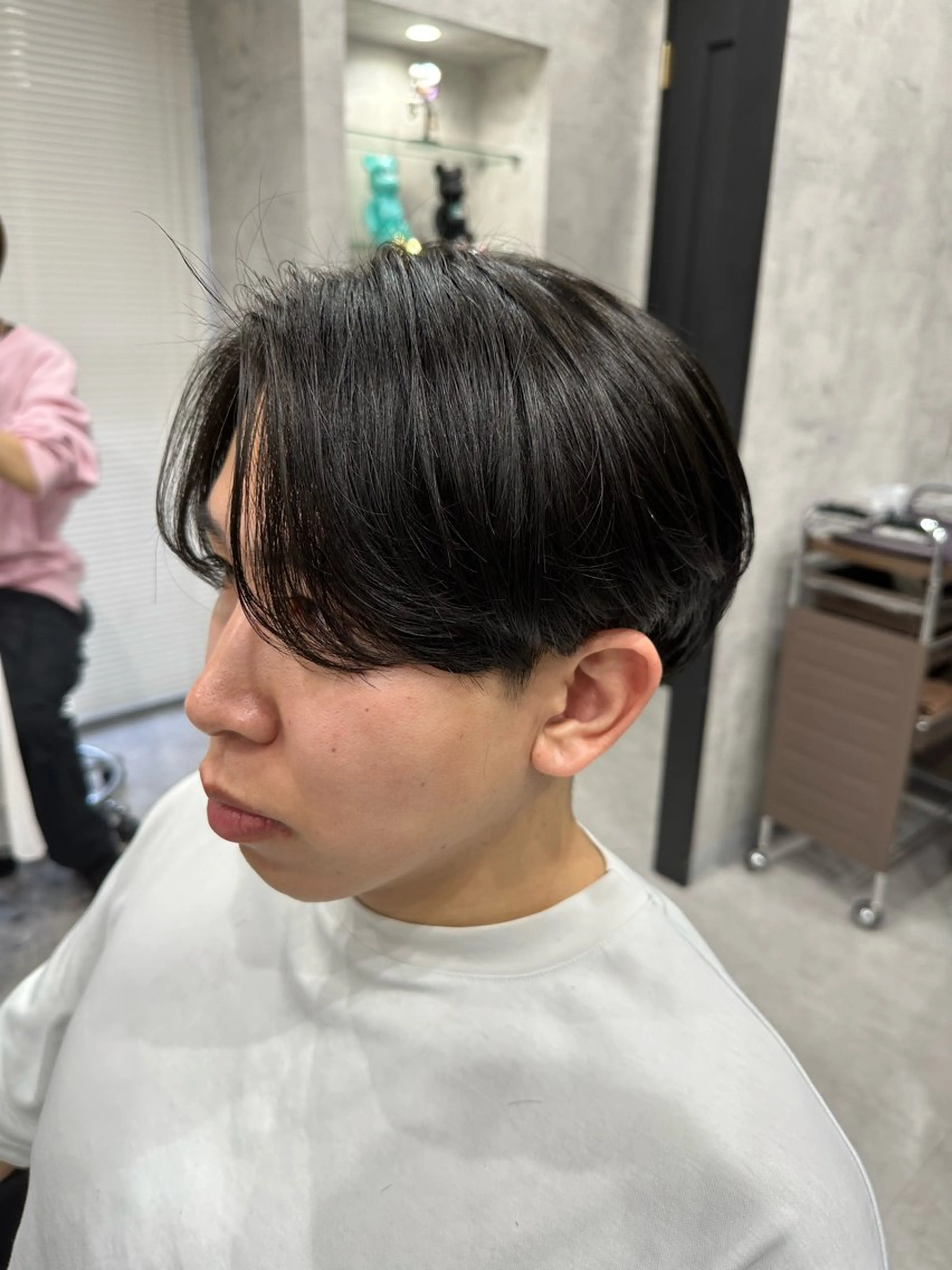 ショート パーマ メンズ センターパート カット ユウ🪄 パーマ指名No1のヘアスタイル