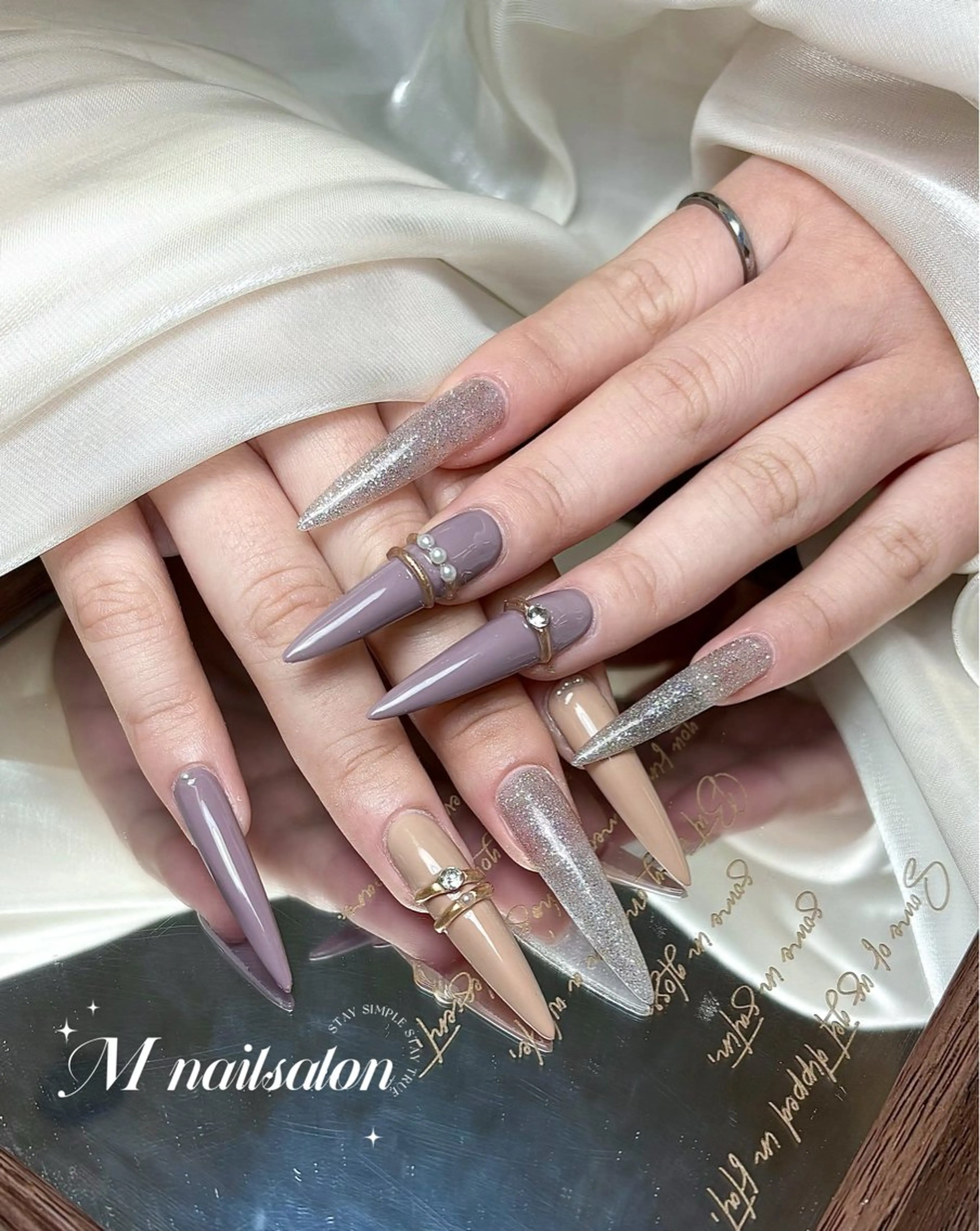 ネイル M🌷nail 長さだし専門店のネイルデザイン