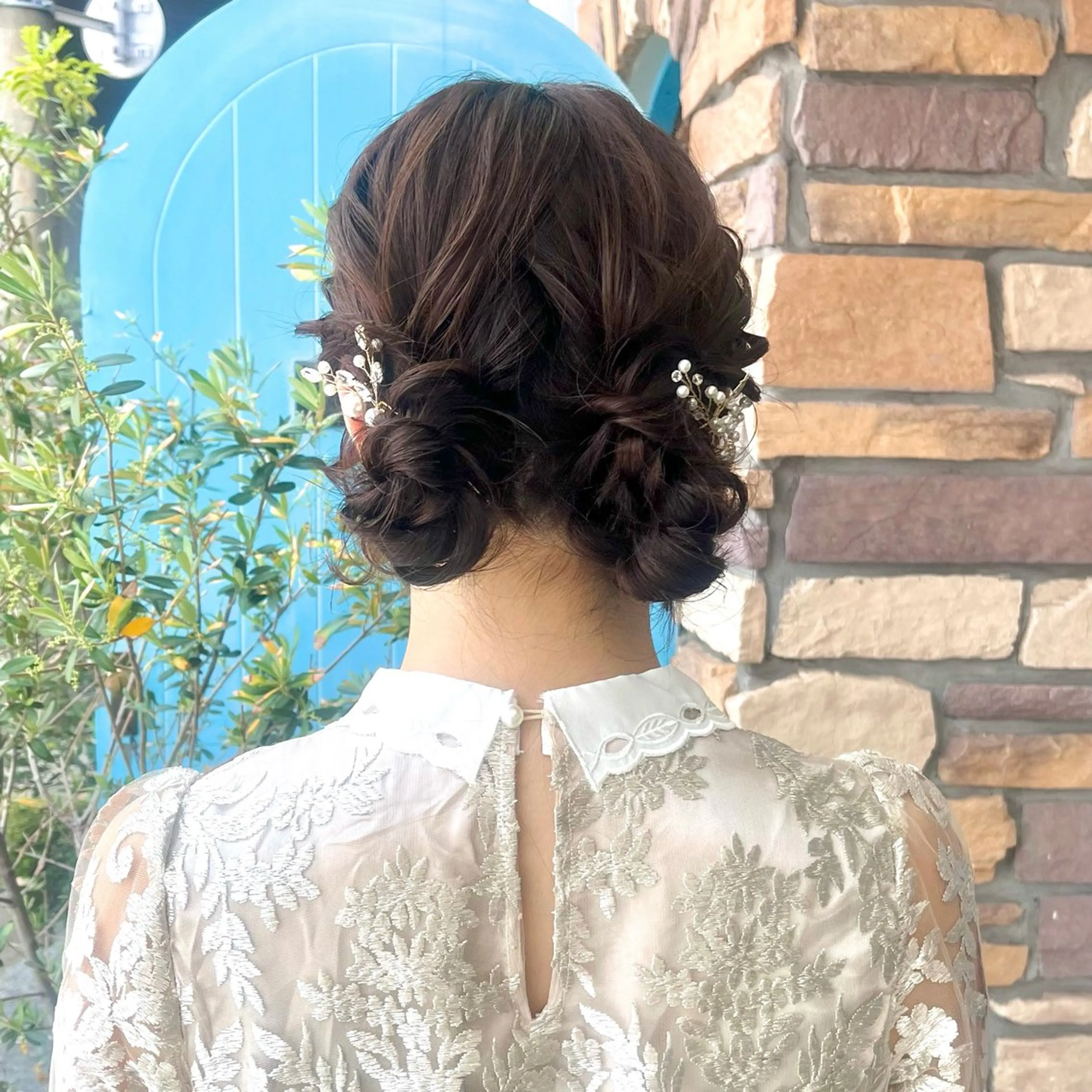 セミロング ヘアアレンジ ツインテール ヘアセット 伊藤 玲衣のヘアスタイル