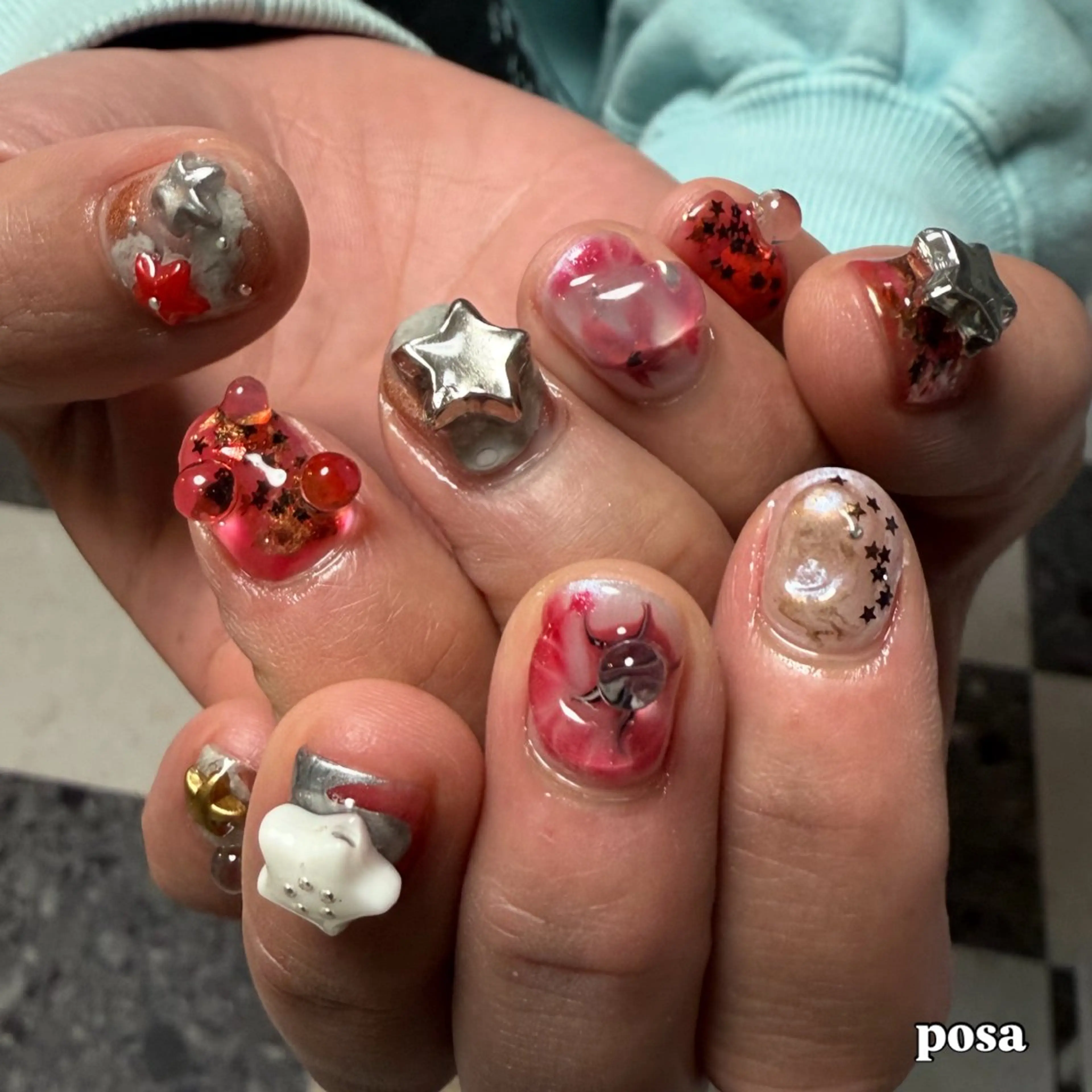 ネイル シンプルネイル ハンドネイル posa nail モエミのネイルデザイン